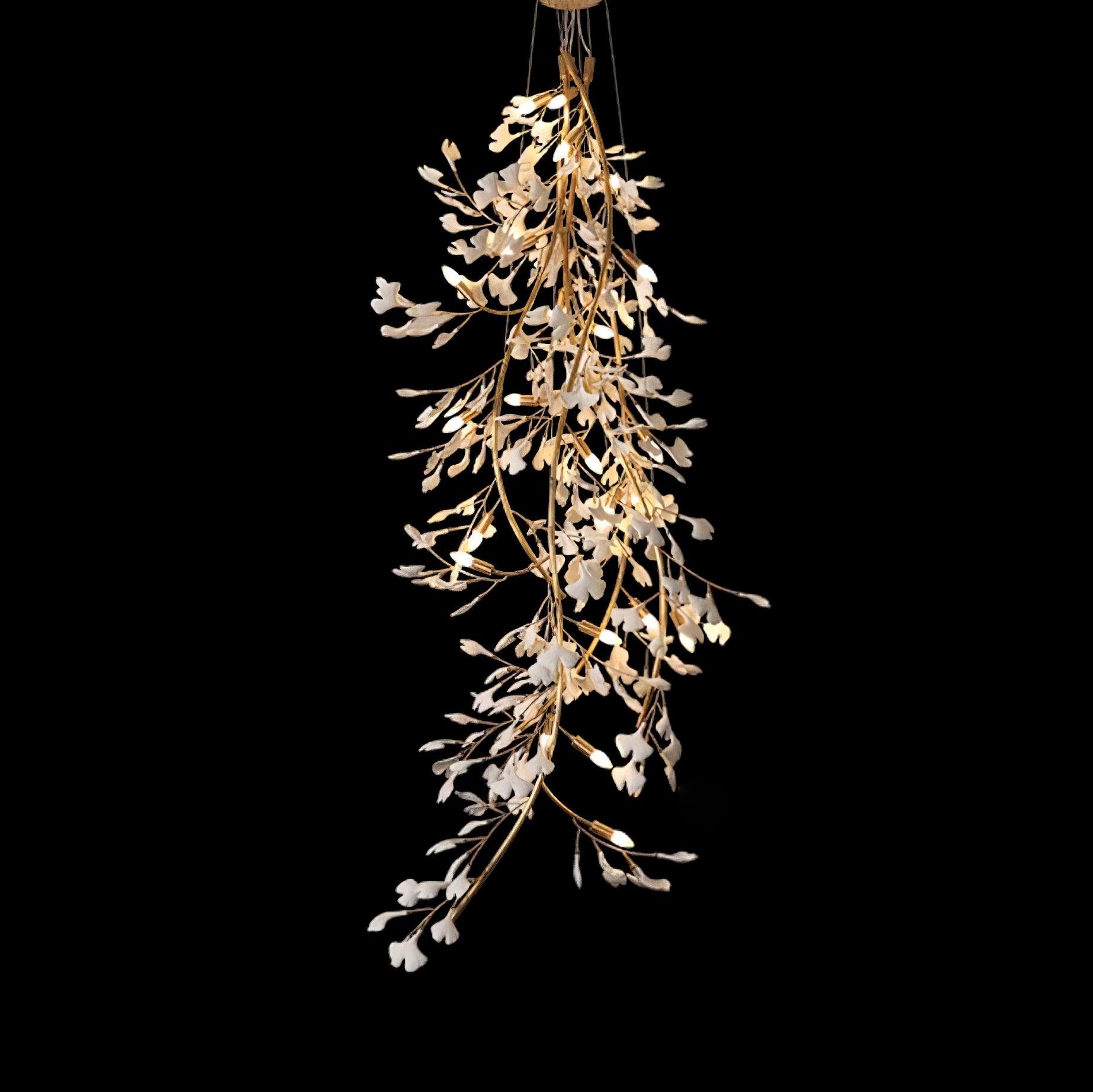 Ivmarel Gingko Long Branch Ceramics Chandelier - Letslighting