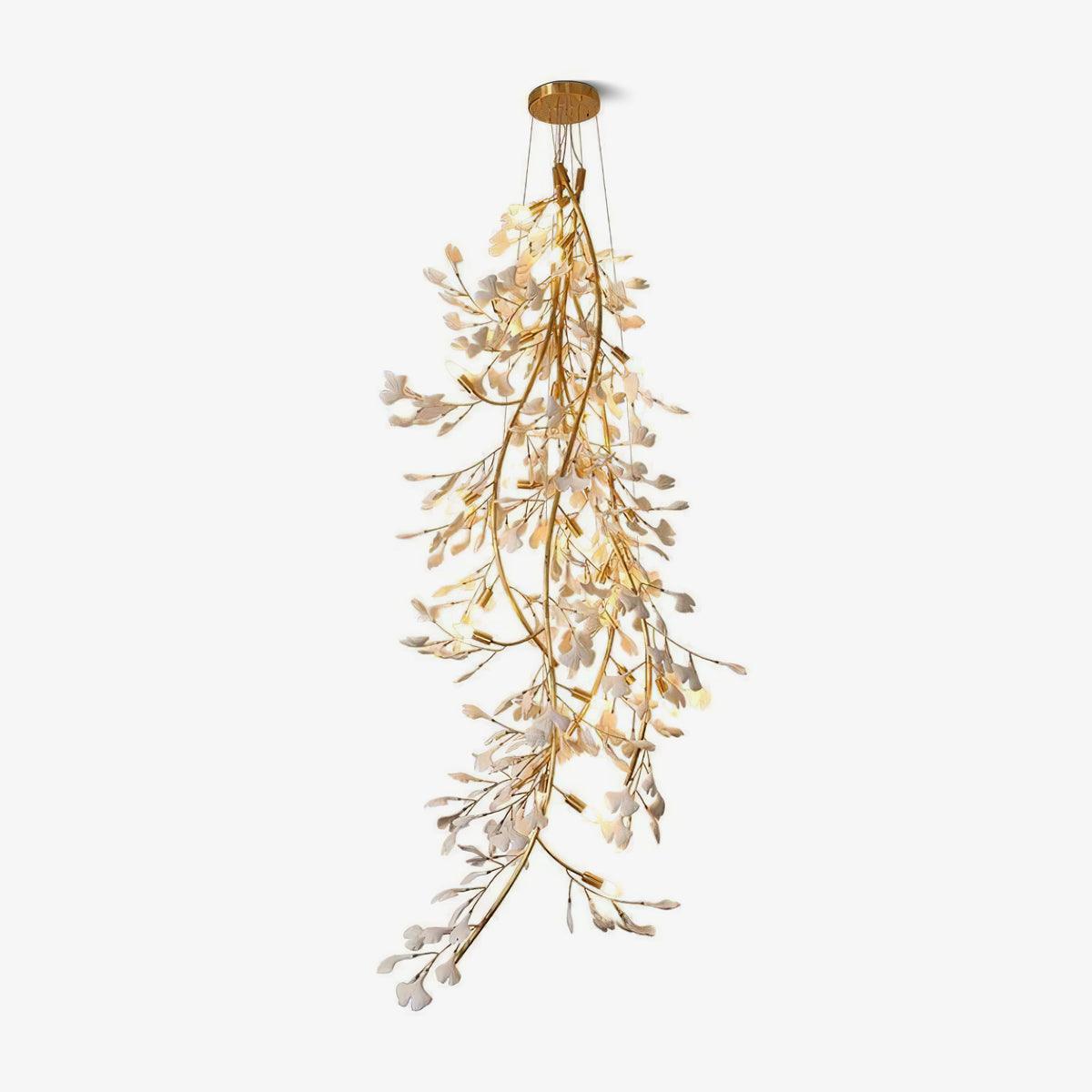 Ivmarel Gingko Long Branch Ceramics Chandelier - Letslighting