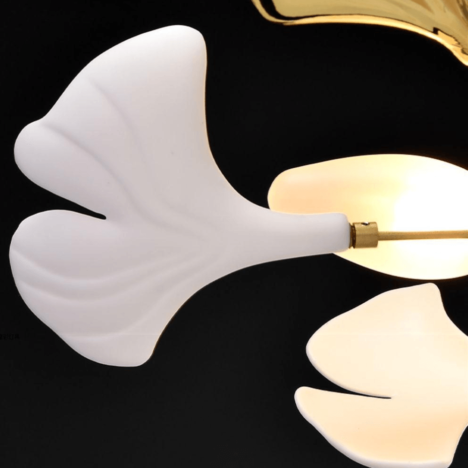 Ginkgo Chandelier Leaf Cluster Strands Organic Sculptural - Letslighting