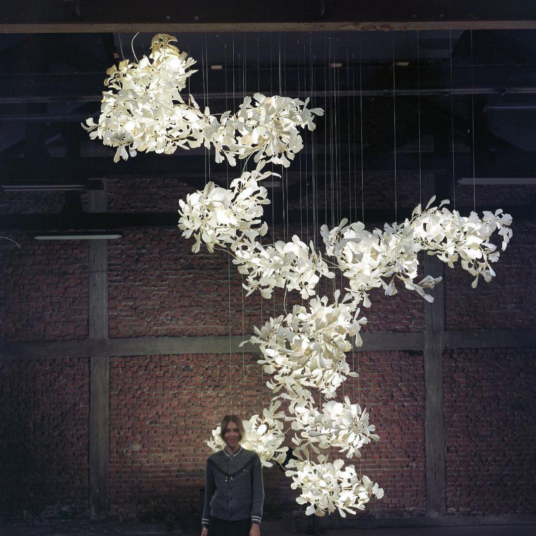 Alvenan Gingko Ceramic Combination Chandelier - Letslighting