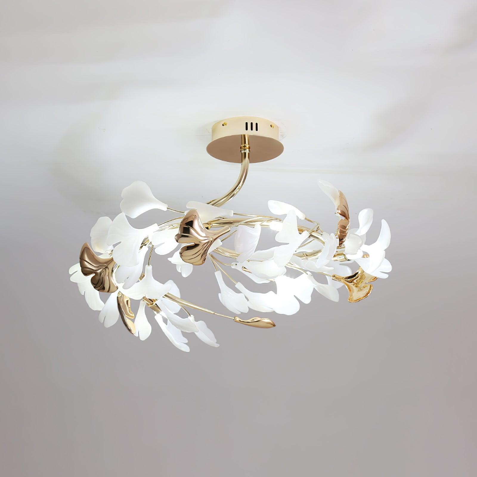 Artheel Premium Nordic Art Gingko Rotating Ceramics Ceiling Lamp - Letslighting