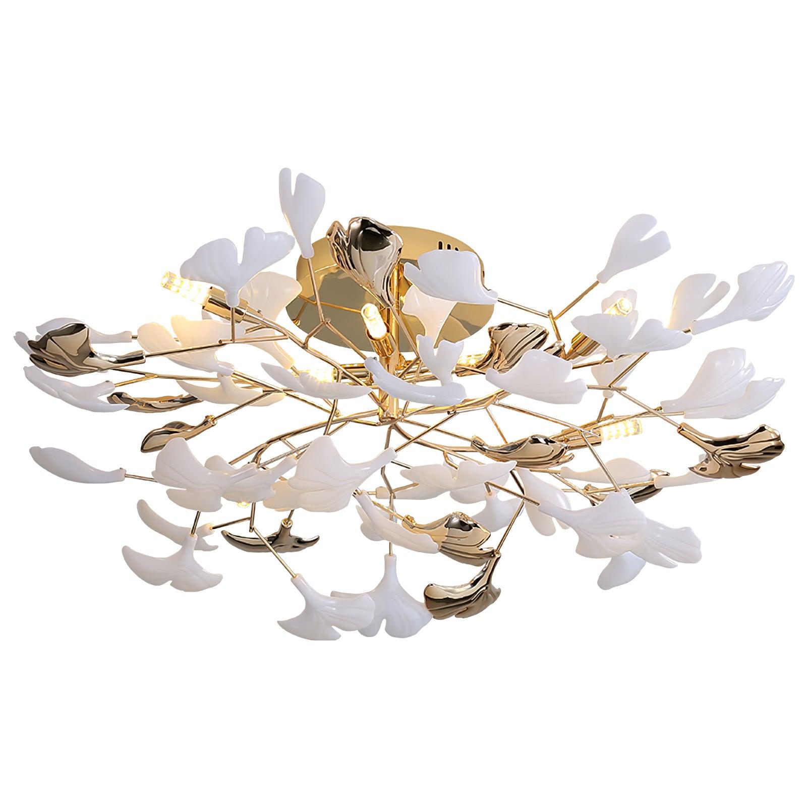 Artheel Premium Nordic Art Gingko Rotating Ceramics Ceiling Lamp - Letslighting