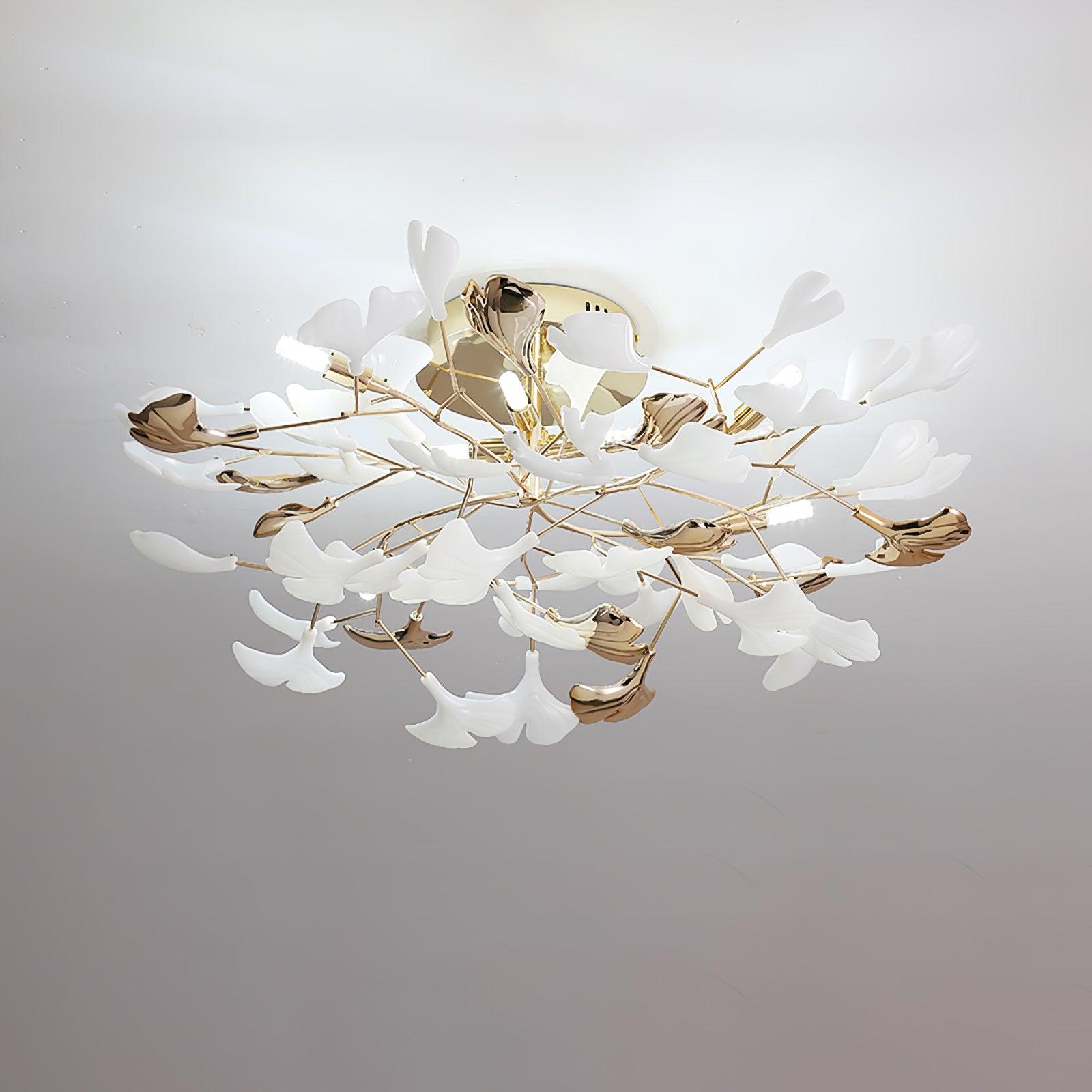 Artheel Premium Nordic Art Gingko Rotating Ceramics Ceiling Lamp - Letslighting