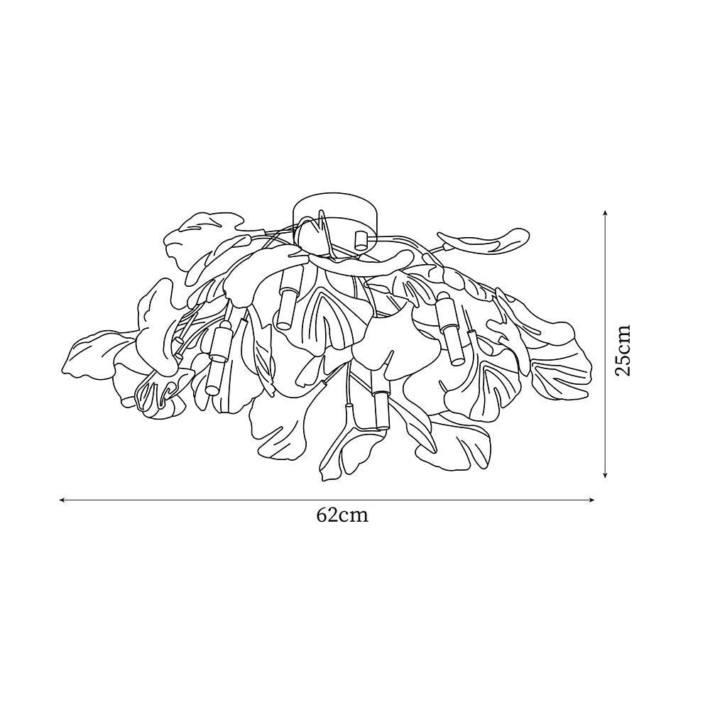 Callenne Elegant Ginkgo Leaf Ceiling Light