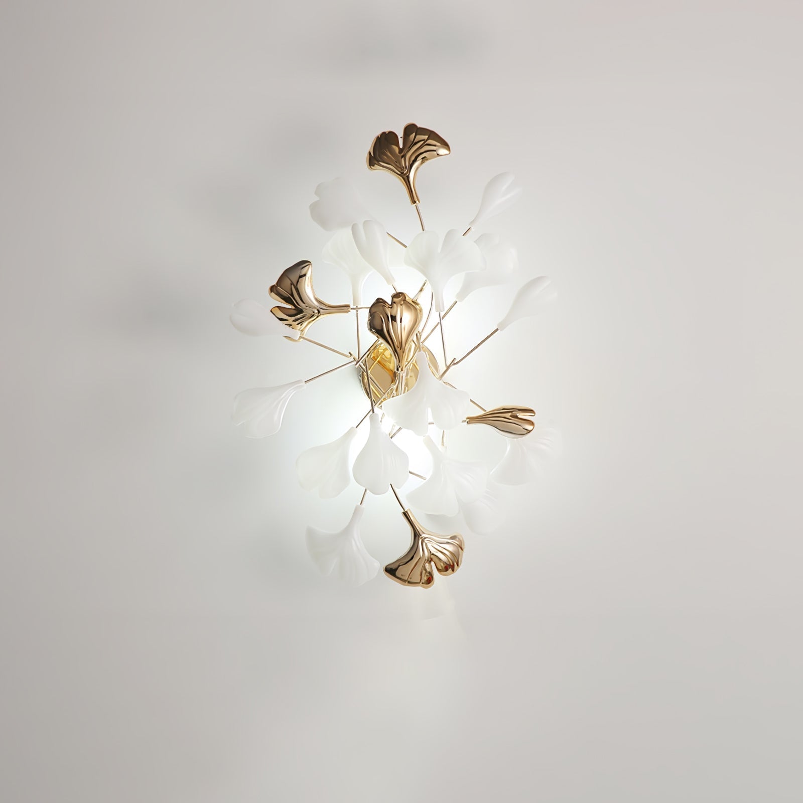 Wylie Postmodern Luxury Gingko Ceramics Wall Lamp - Letslighting