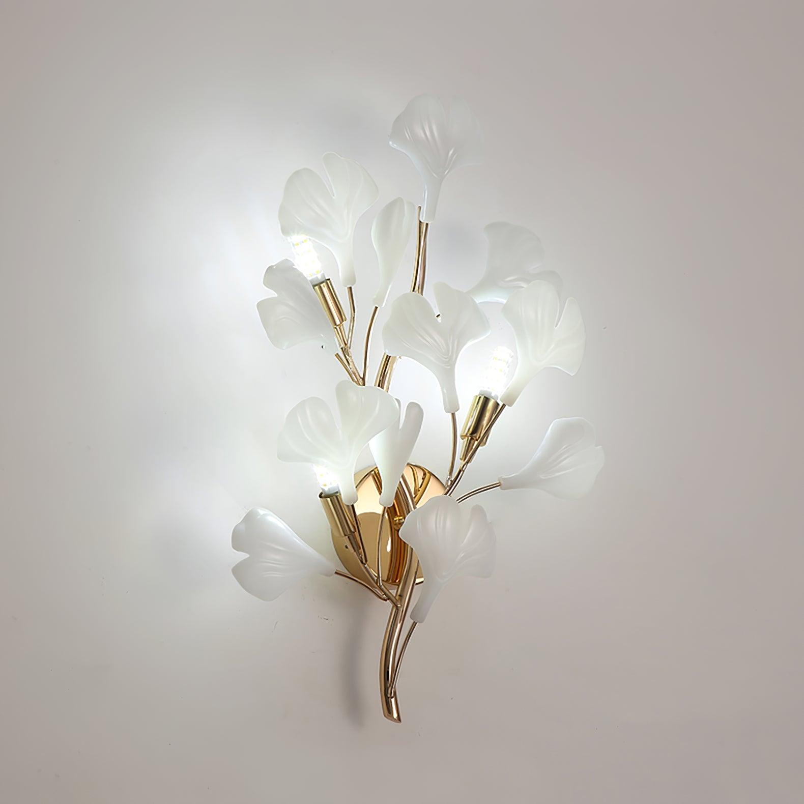 Wylie Postmodern Luxury Gingko Ceramics Wall Lamp - Letslighting