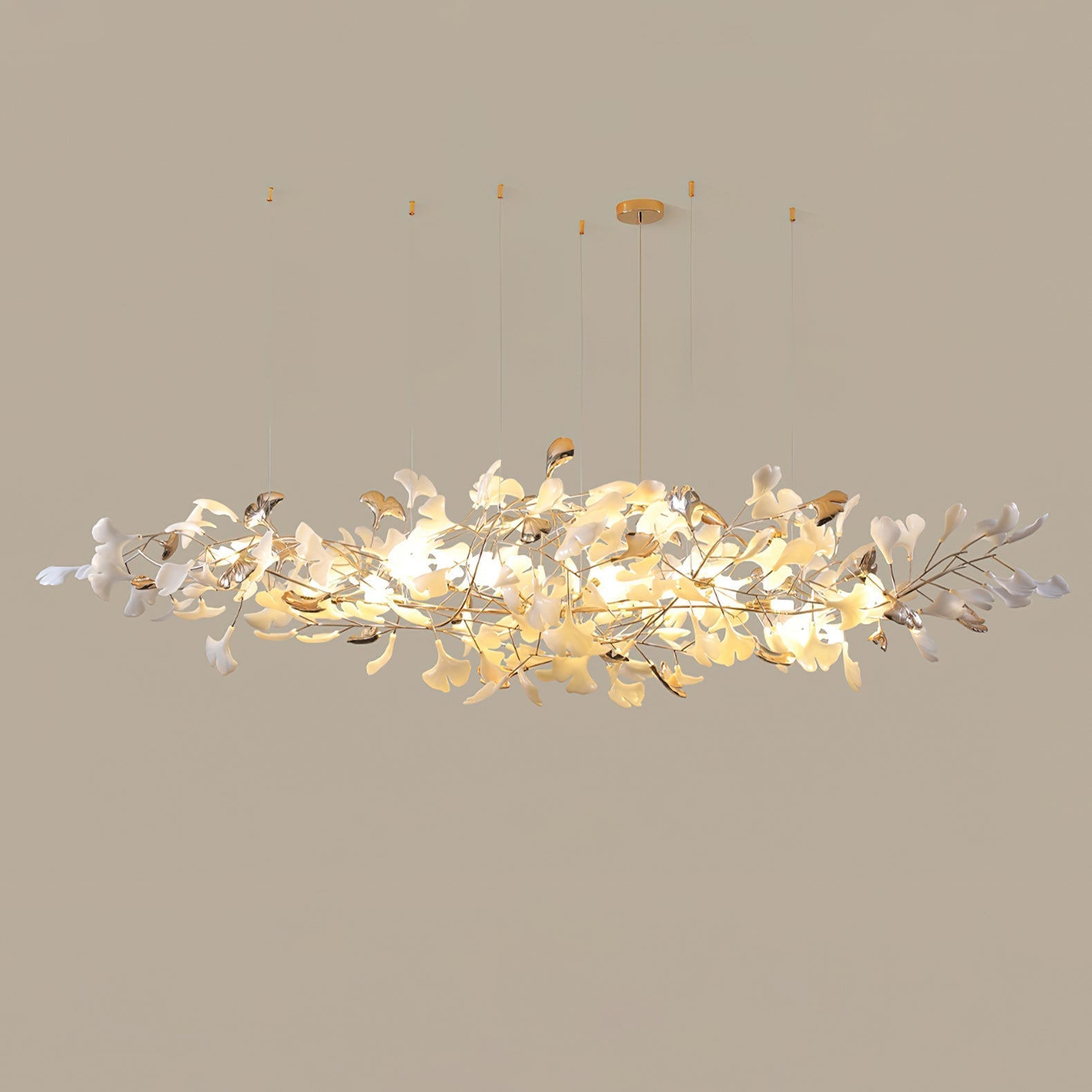 Unoryra Postmodern Luxury Ginkgo Cloud Ceramics Chandelier - Letslighting
