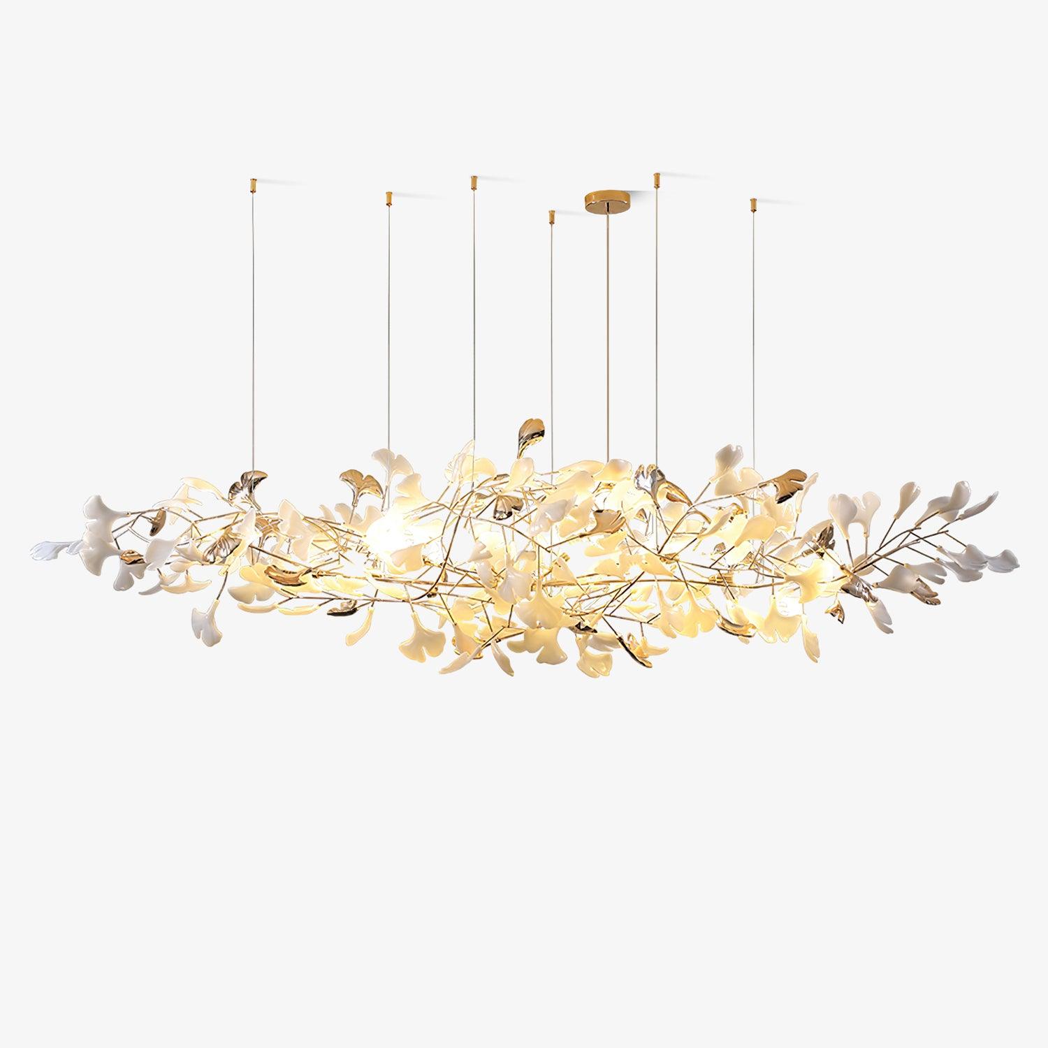 Unoryra Postmodern Luxury Ginkgo Cloud Ceramics Chandelier - Letslighting
