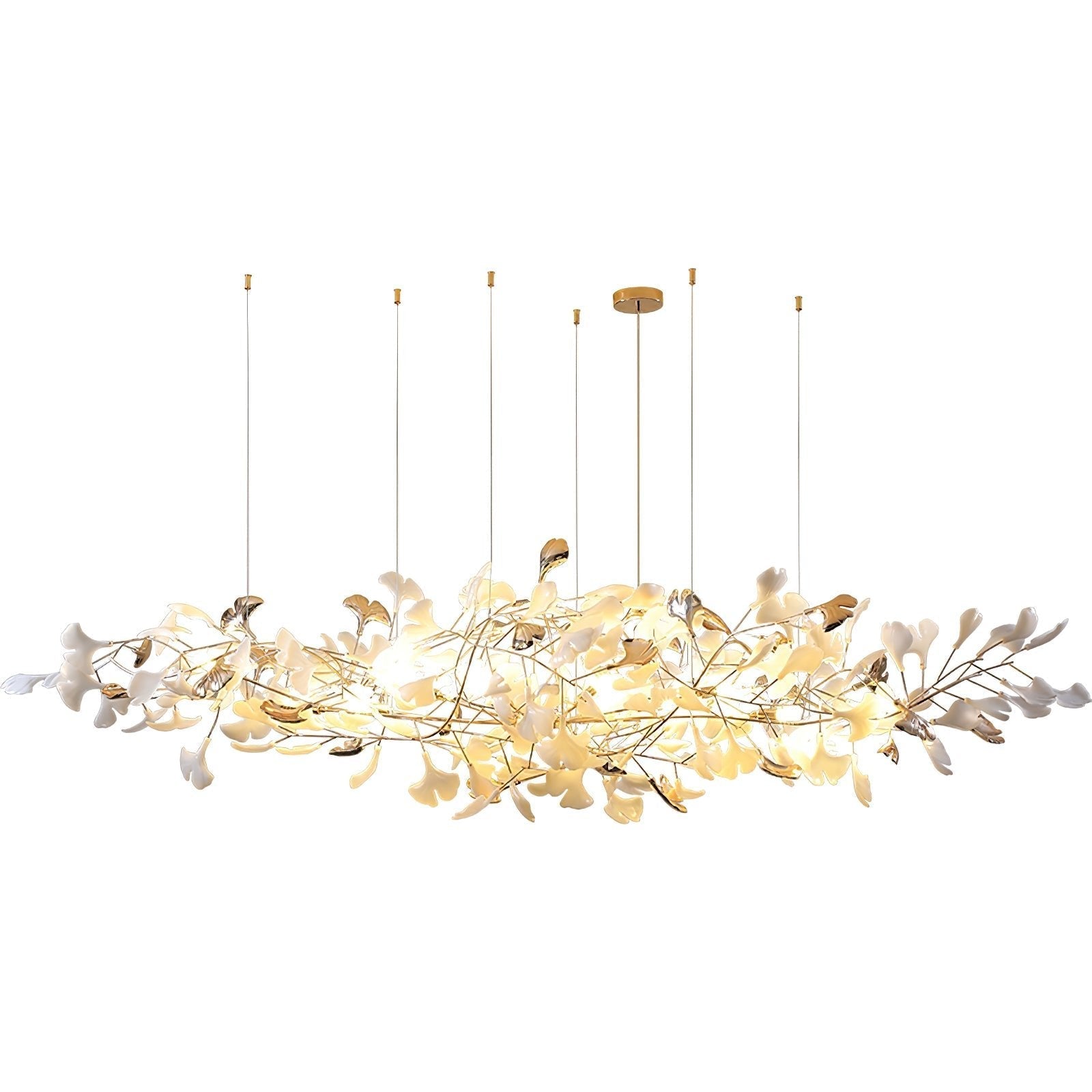 Unoryra Postmodern Luxury Ginkgo Cloud Ceramics Chandelier - Letslighting