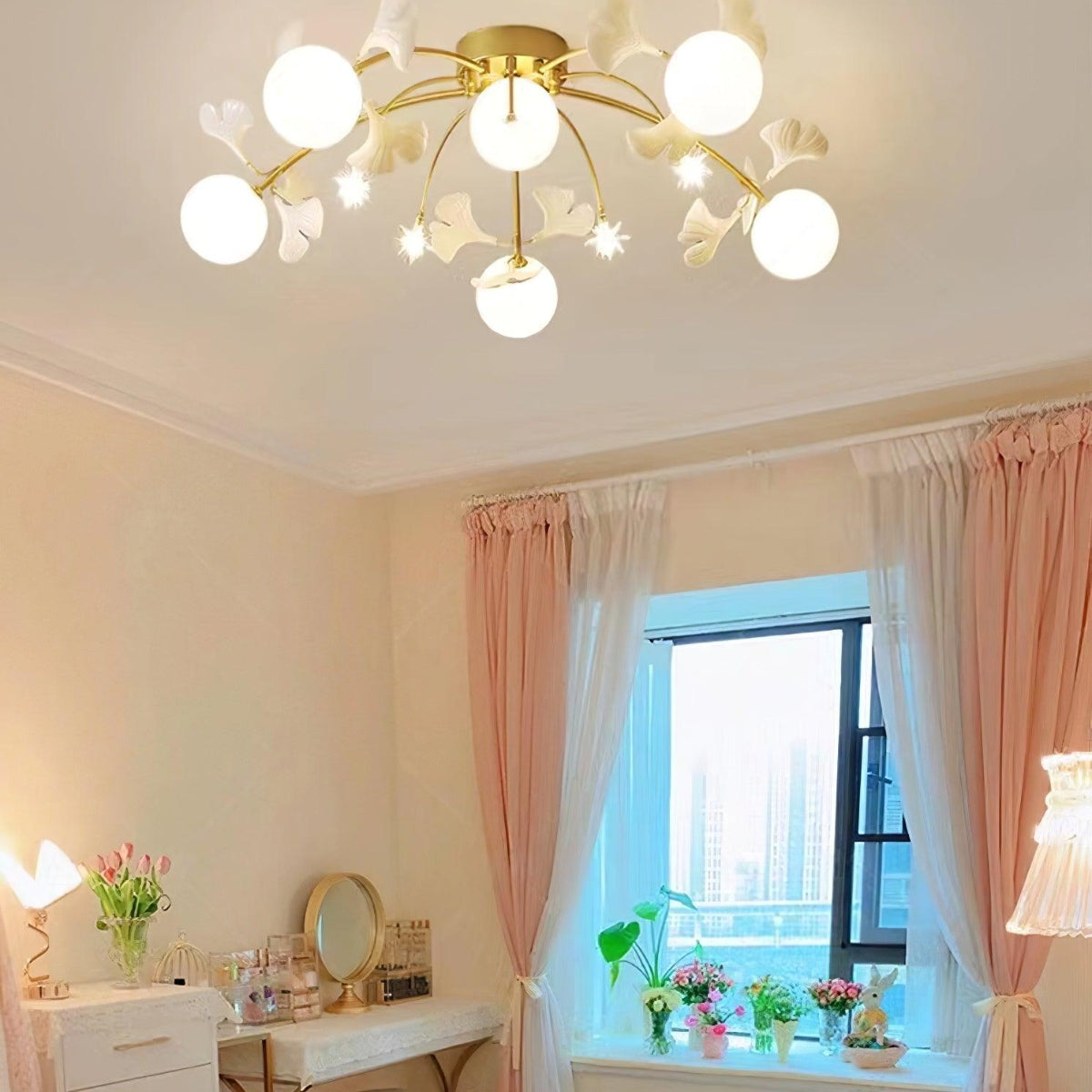 Olivia Nordic Multi Globe Ceramic Flush Mount Ceiling Light - Letslighting