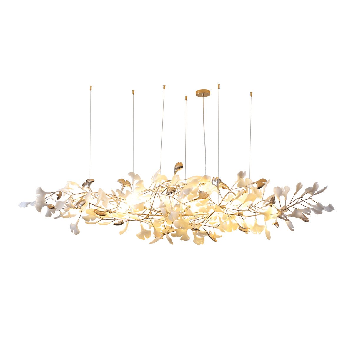 Unoryra Postmodern Luxury Ginkgo Cloud Ceramics Chandelier - Letslighting