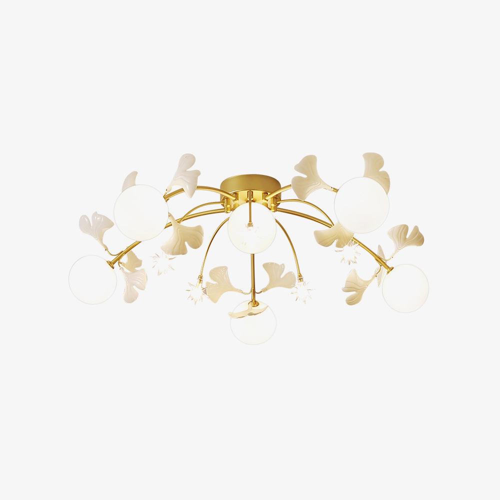 Lustra Ceiling Lamp Ginkgo Glass for Living Room - Letslighting