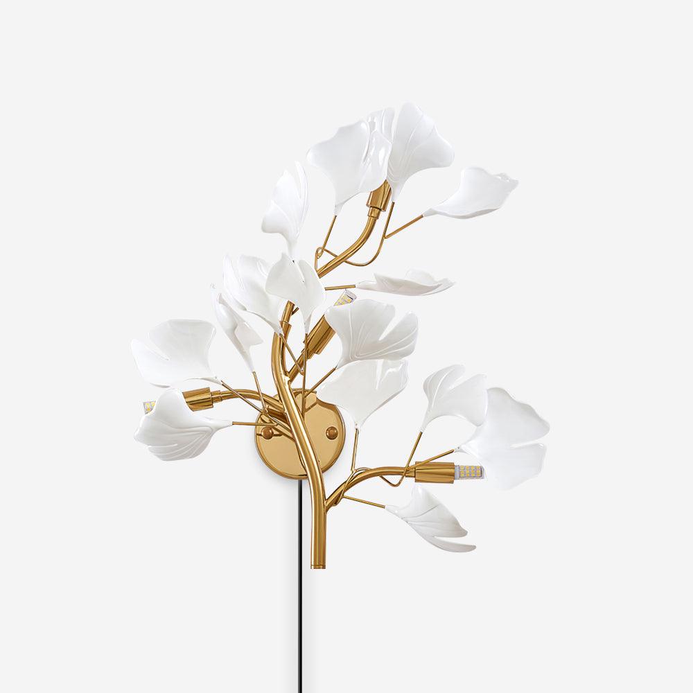 Wall Lamp Plug In Acrylic Floral Light Fixture French Elegant - Letslighting