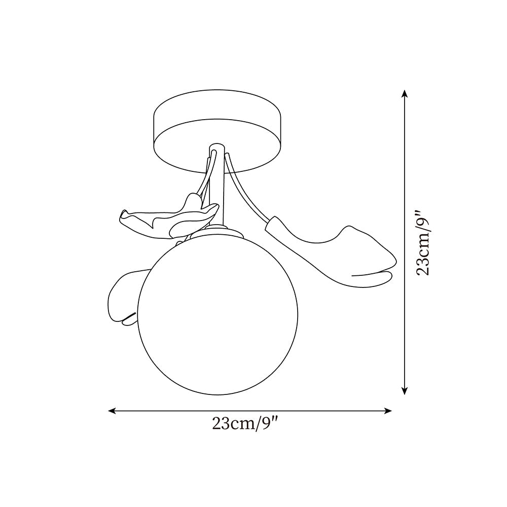 Ginkgo Rosalia Ceiling Lamp Leaf Petal Brass Modern - Letslighting