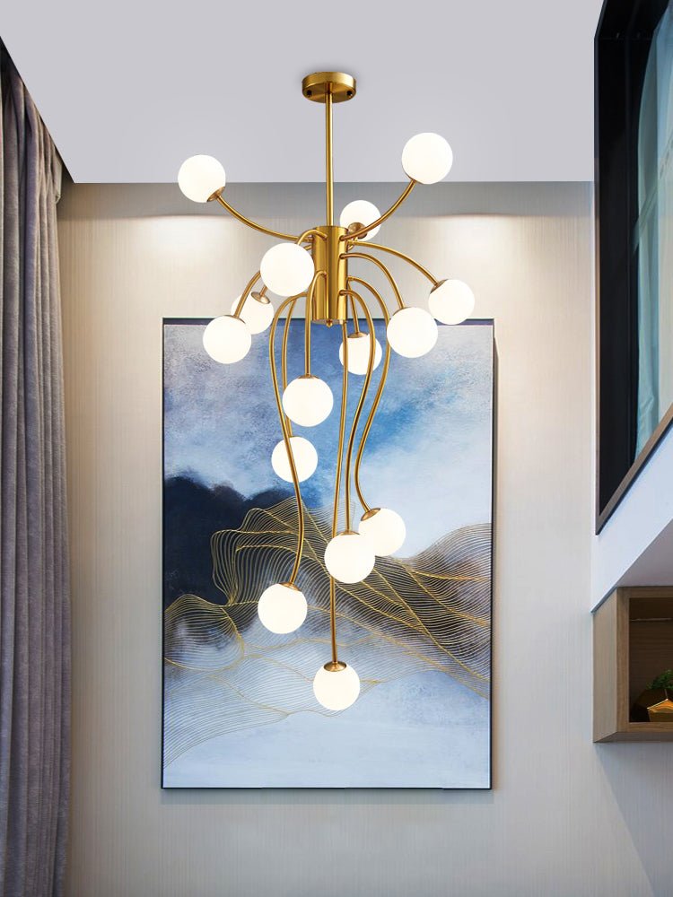 Astralyn Brass Globe Chandelier - Letslighting