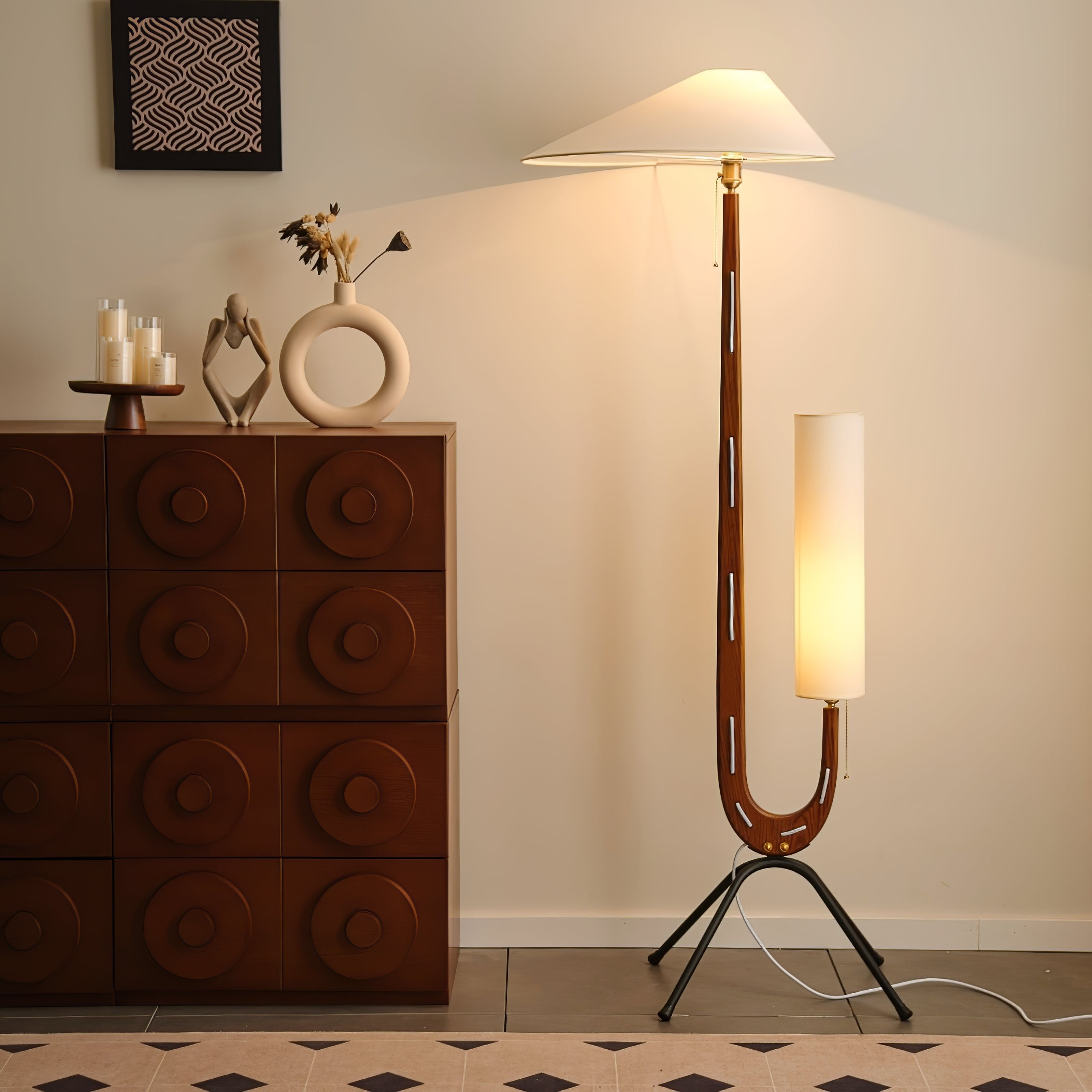 Novael Fabric Scandinavian Floor Lamp - Letslighting
