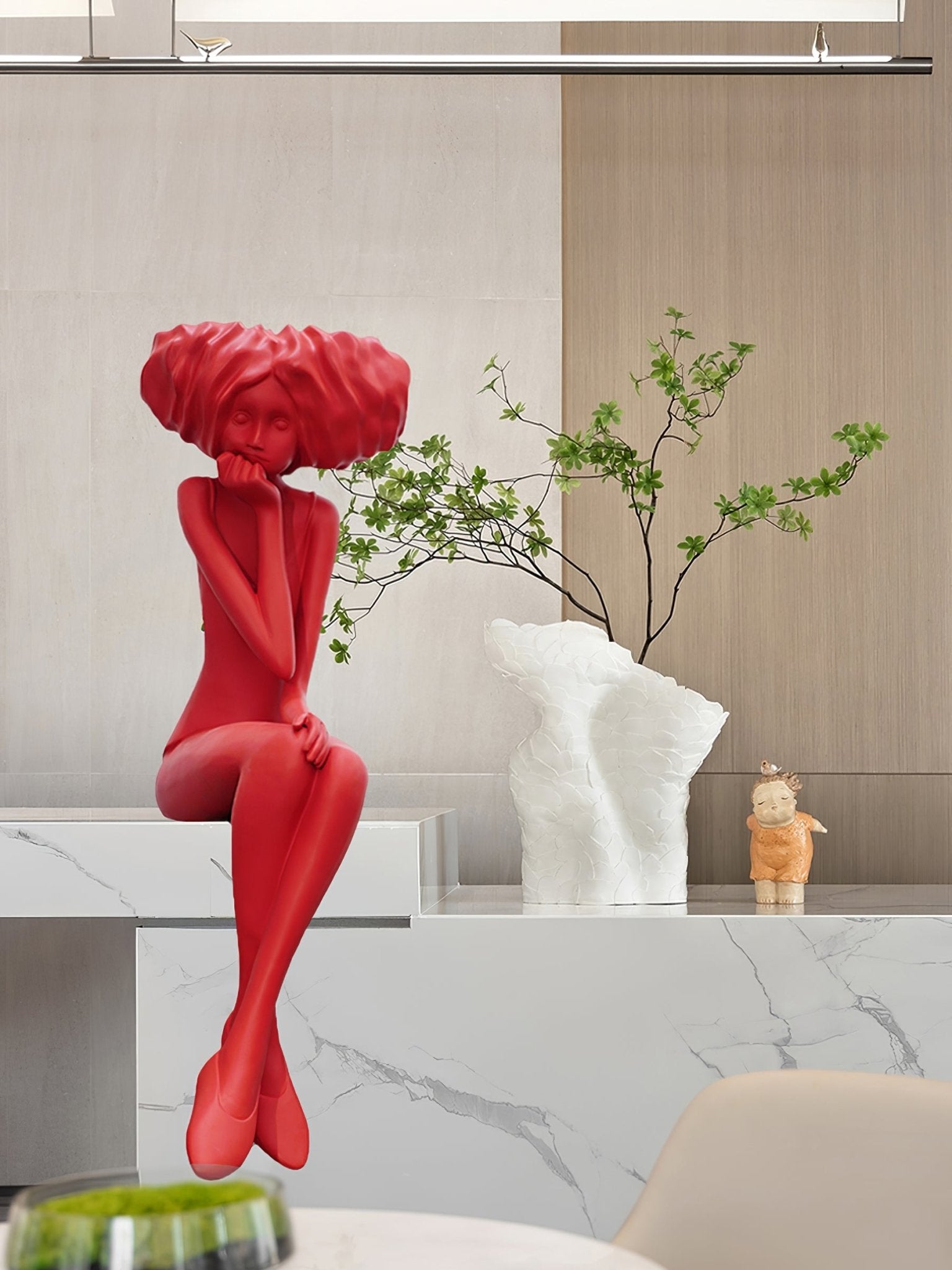 Lumenova Sculpture Girl Meditate Artistic - Letslighting
