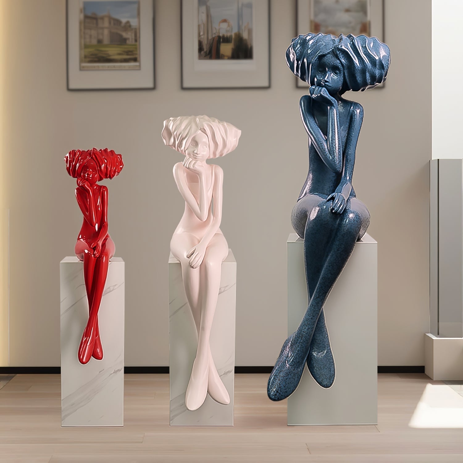 Lumenova Sculpture Girl Meditate Artistic - Letslighting