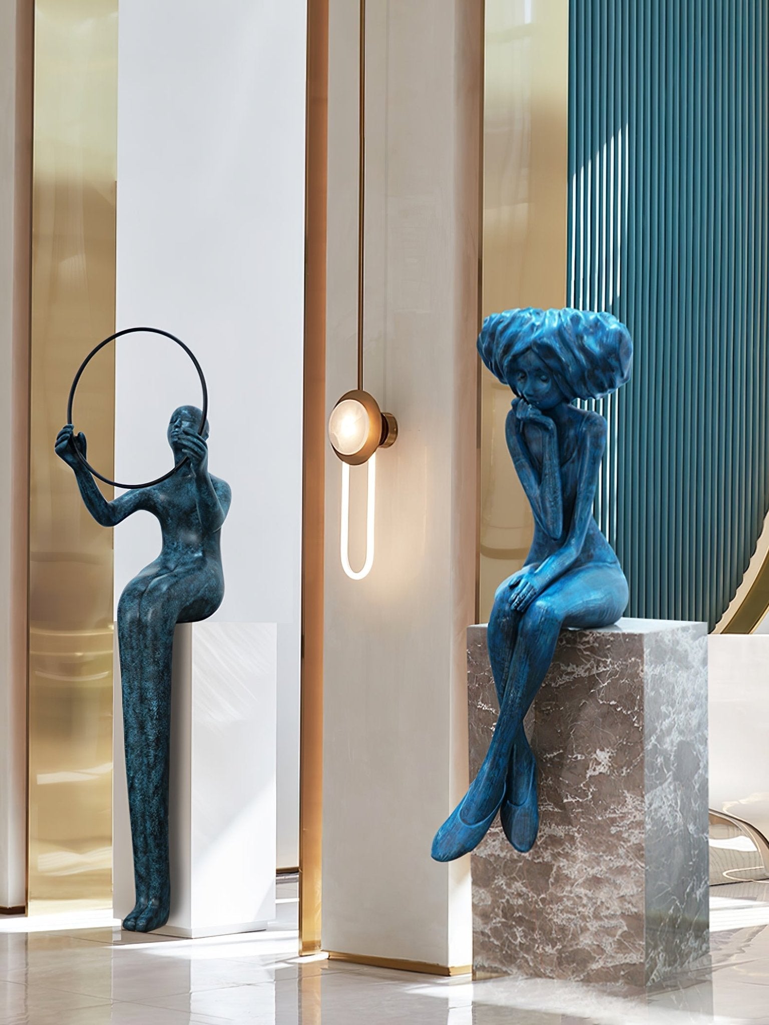 Lumenova Sculpture Girl Meditate Artistic - Letslighting