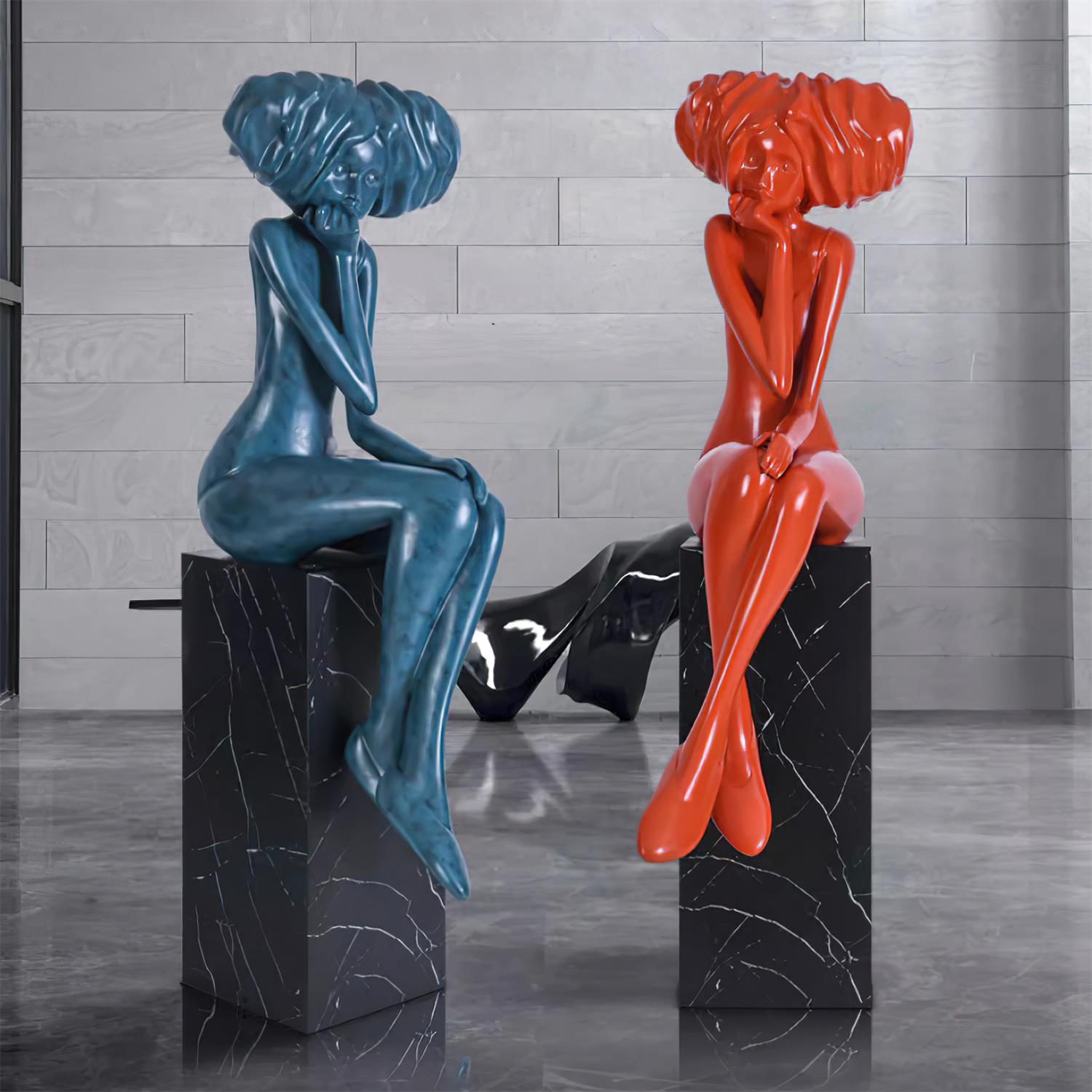 Lumenova Sculpture Girl Meditate Artistic - Letslighting