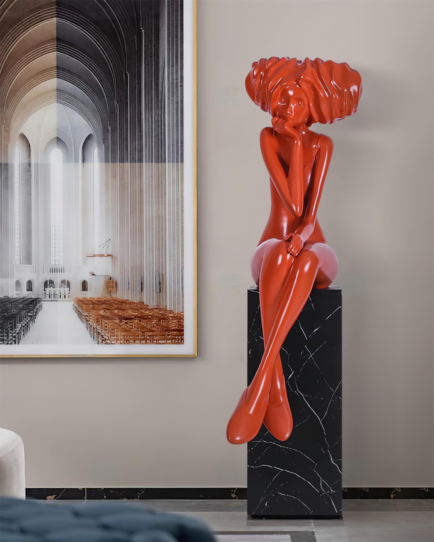 Lumenova Sculpture Girl Meditate Artistic - Letslighting