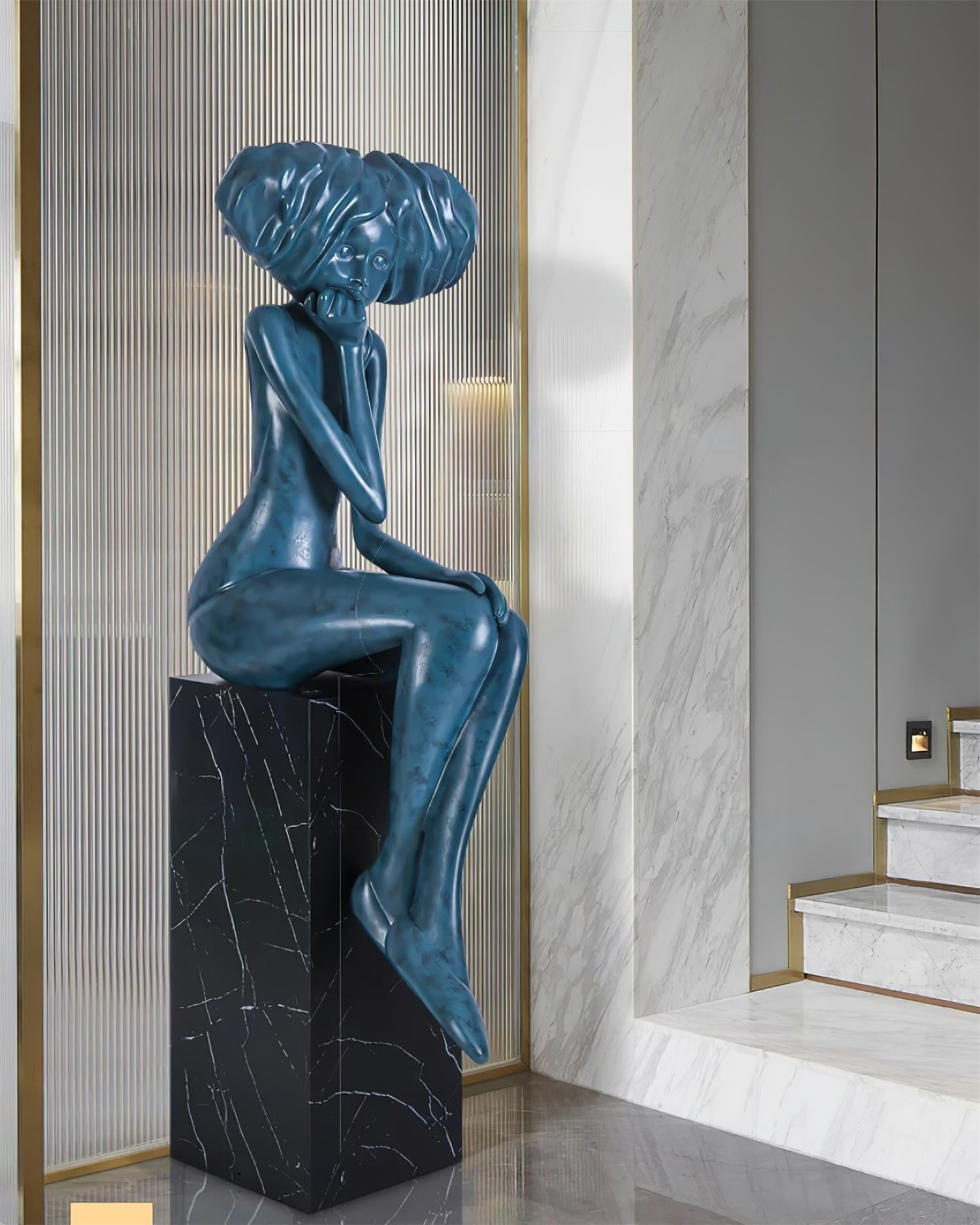 Lumenova Sculpture Girl Meditate Artistic - Letslighting