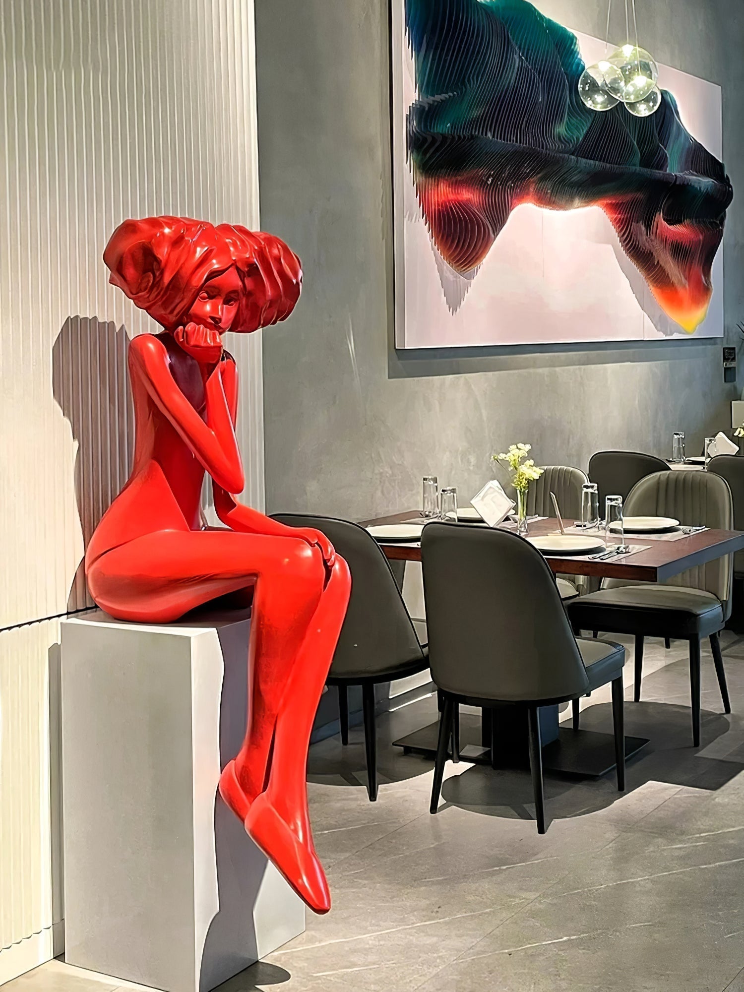 Lumenova Sculpture Girl Meditate Artistic - Letslighting