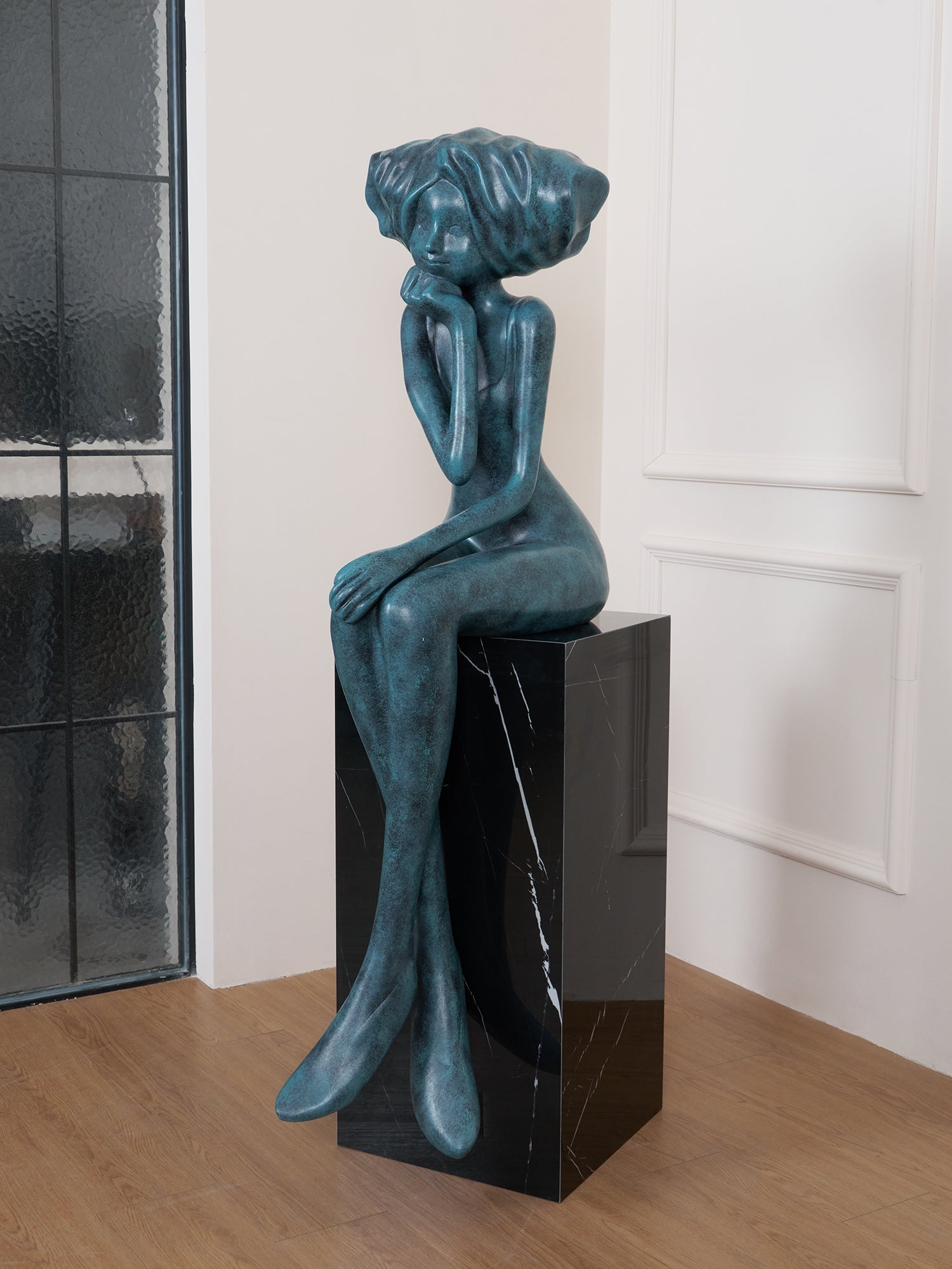 Lumenova Sculpture Girl Meditate Artistic - Letslighting