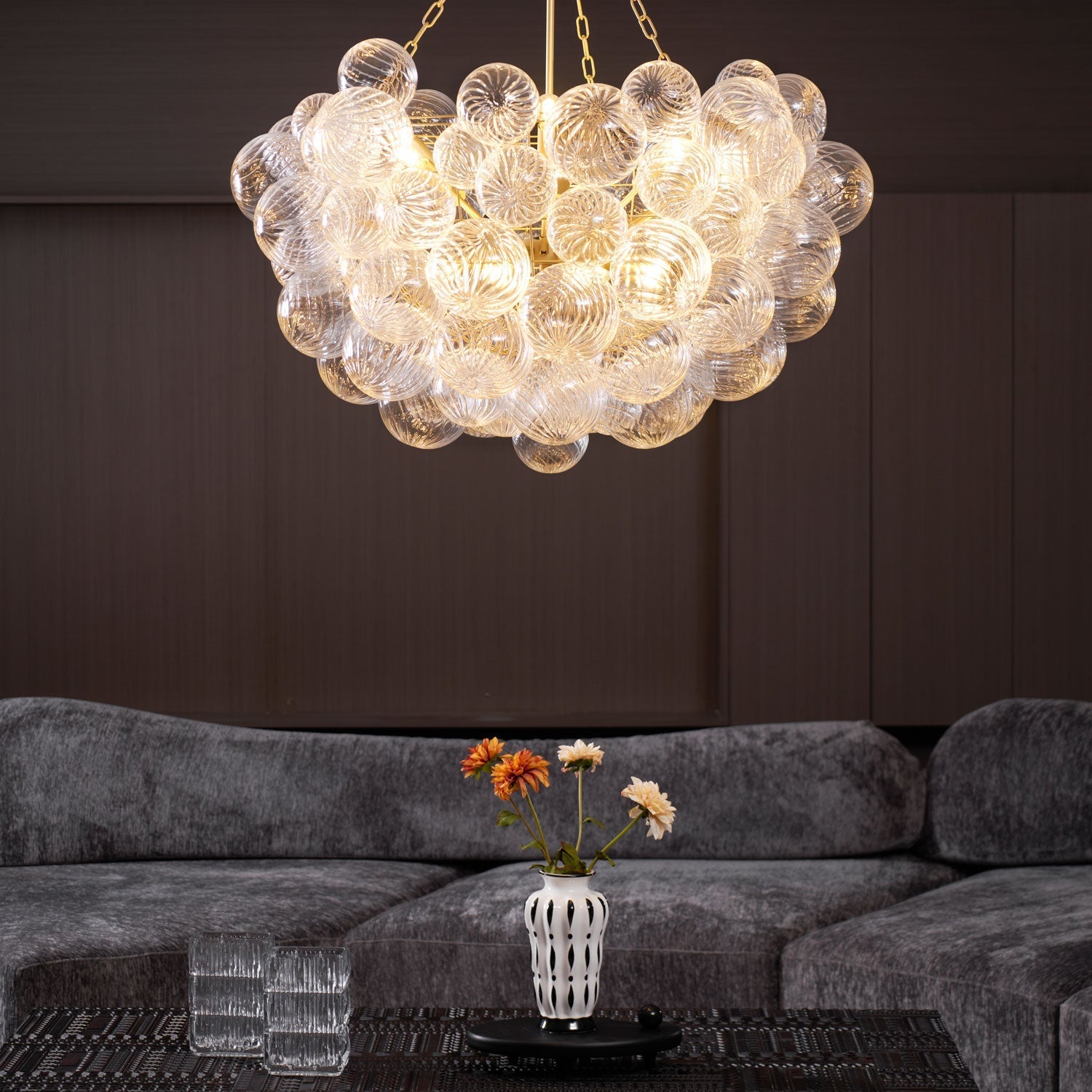 Aurora Chandelier Glass Ball Bubble Modern - Letslighting