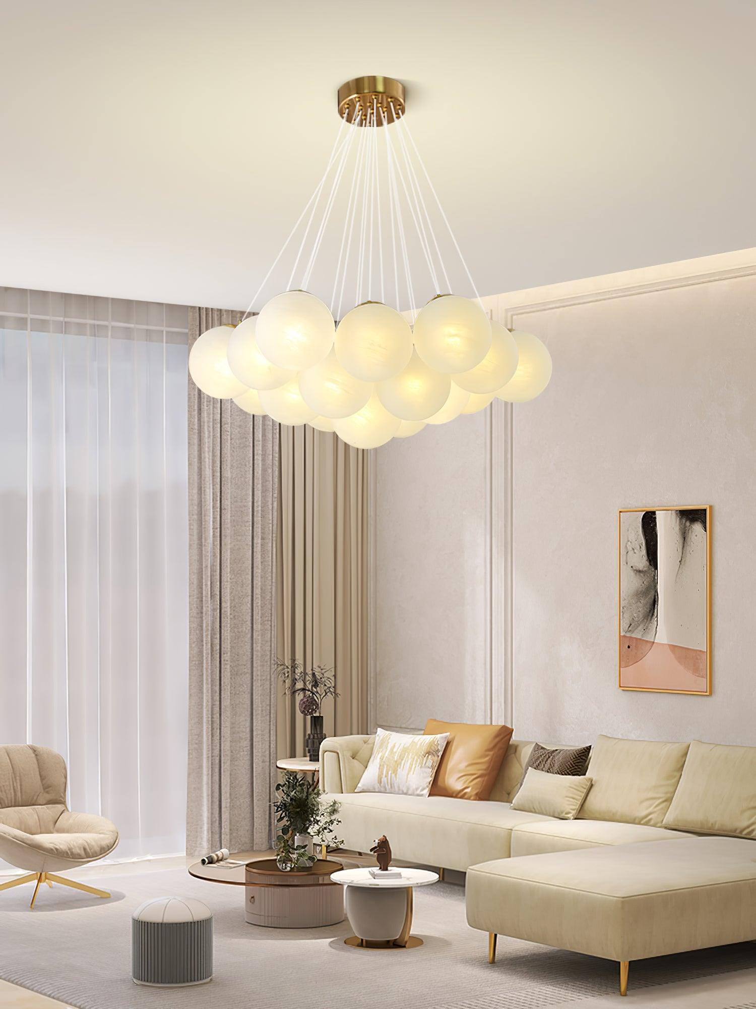 Lustra Chandelier Glass Cluster Frosted Glass - Letslighting