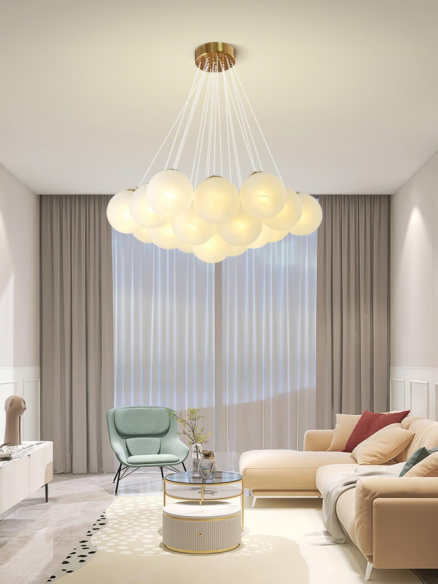 Lustra Chandelier Glass Cluster Frosted Glass - Letslighting