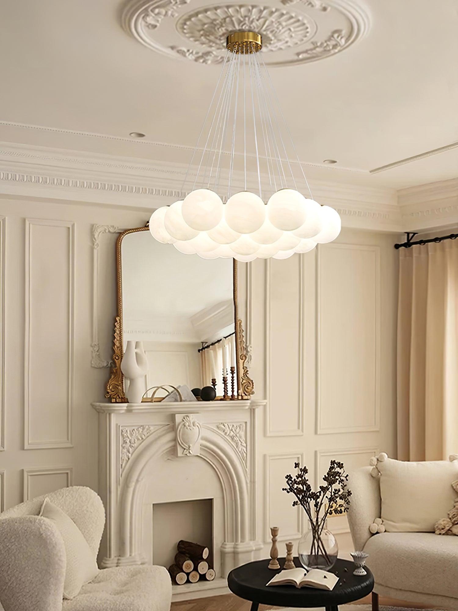 Lustra Chandelier Glass Cluster Frosted Glass - Letslighting