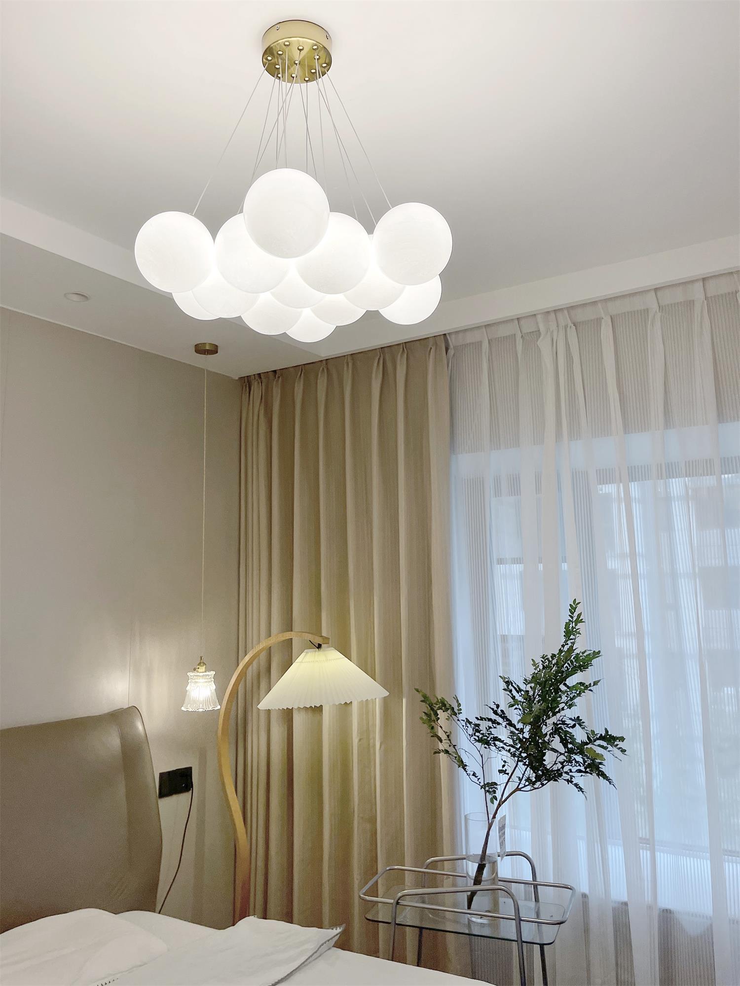 Lustra Chandelier Glass Cluster Frosted Glass - Letslighting