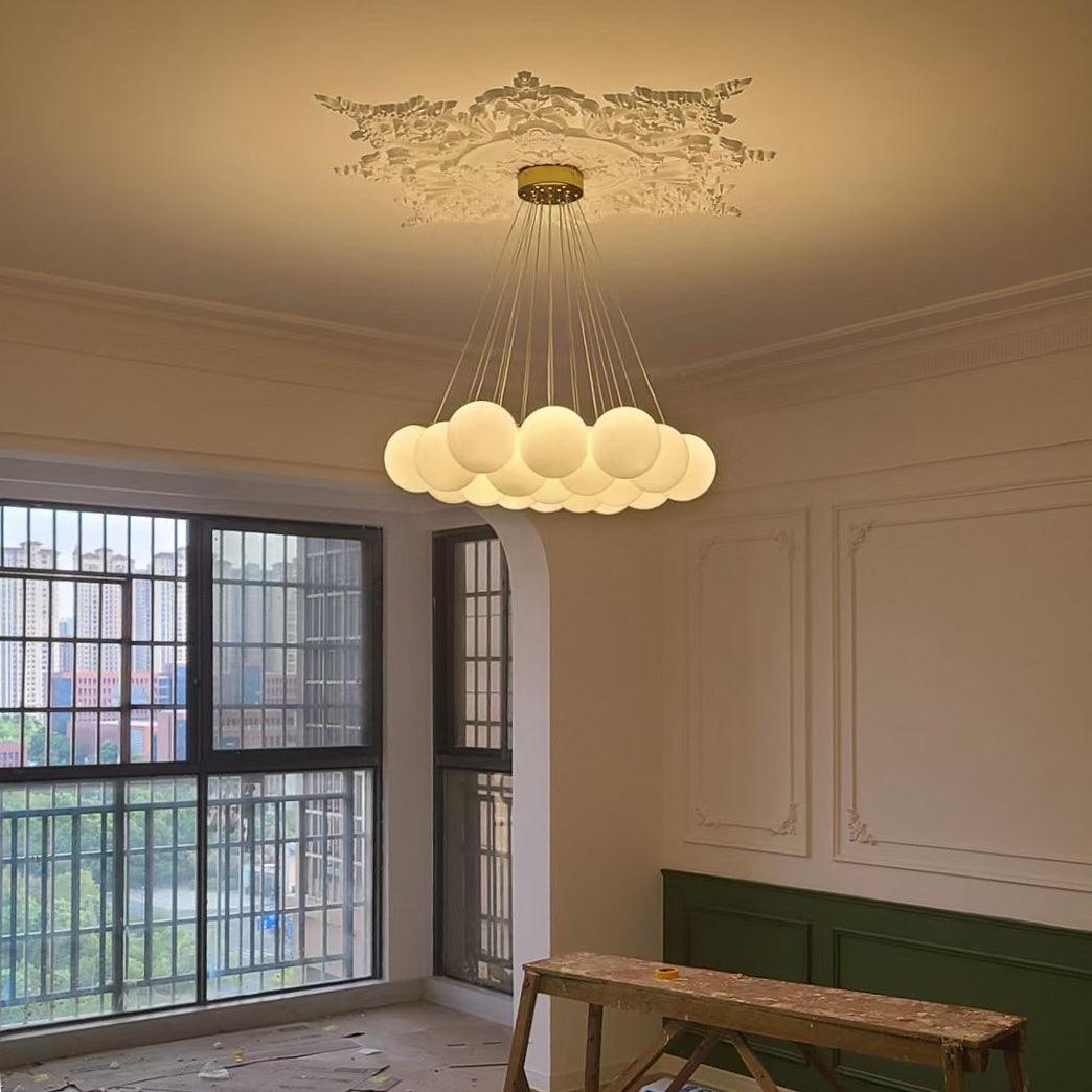 Lustra Chandelier Glass Cluster Frosted Glass - Letslighting