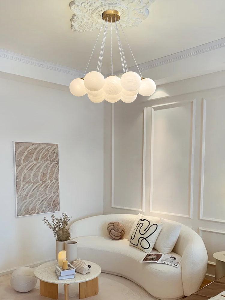 Lustra Chandelier Glass Cluster Frosted Glass - Letslighting