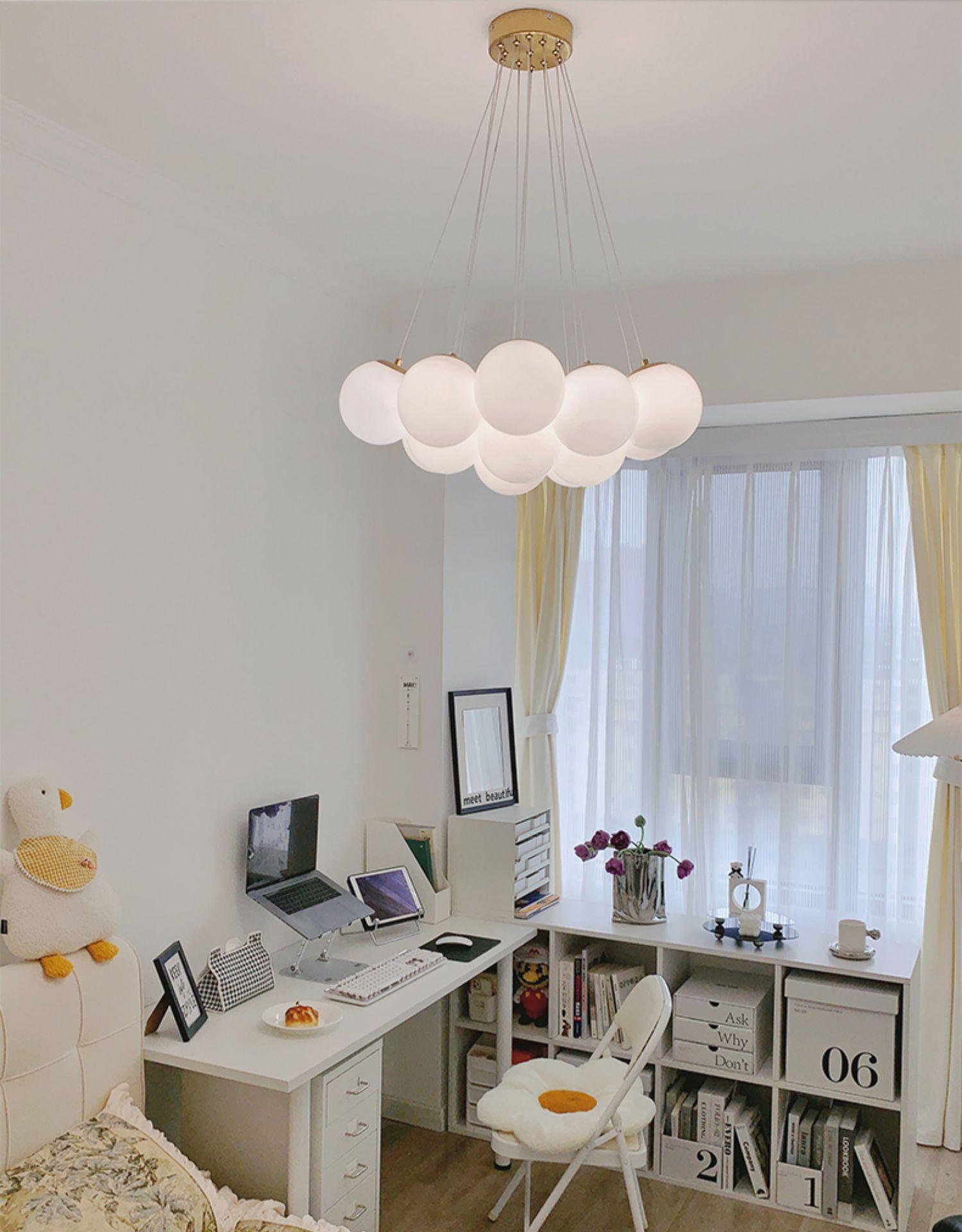 Lustra Chandelier Glass Cluster Frosted Glass - Letslighting