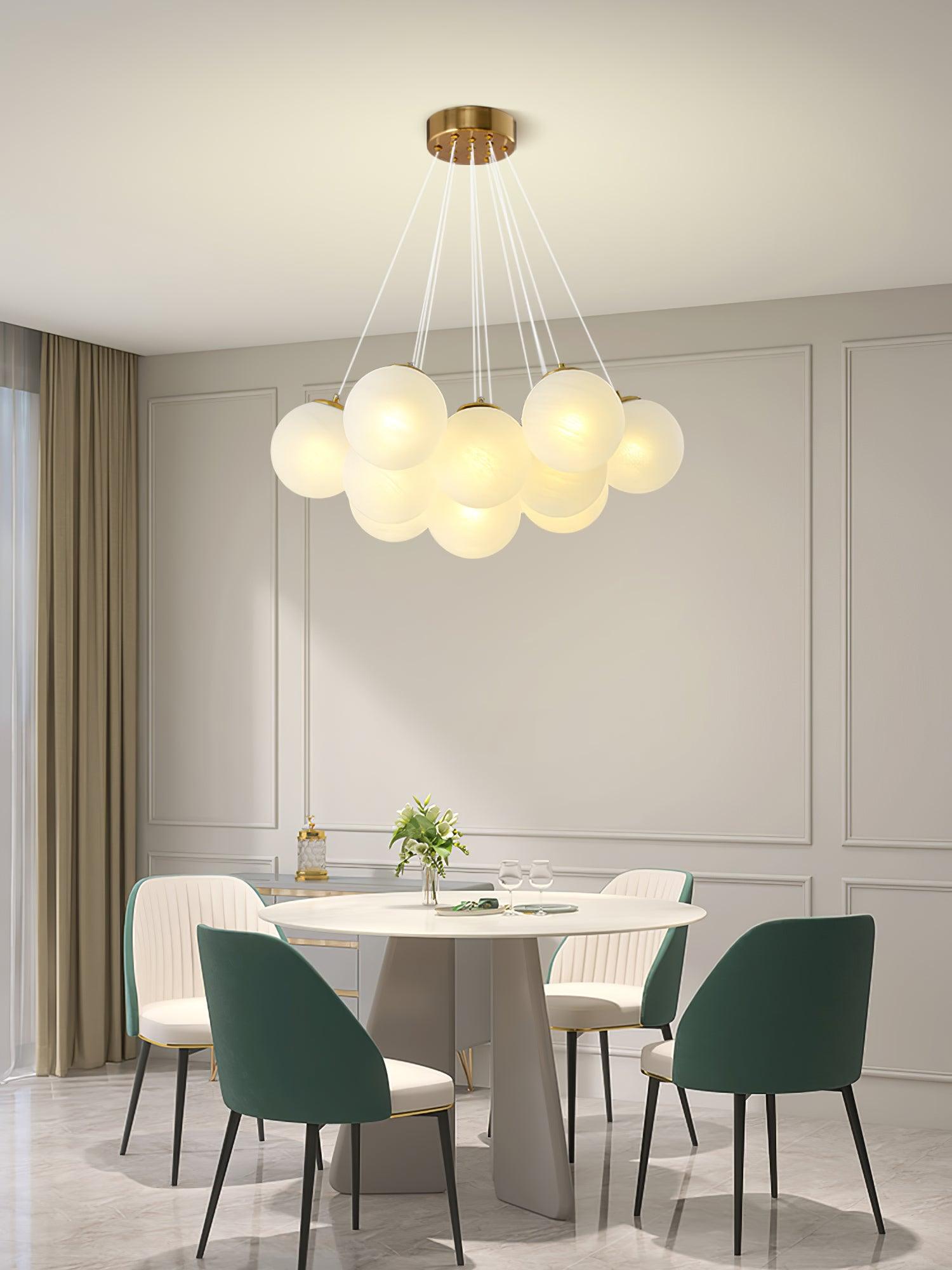 Lustra Chandelier Glass Cluster Frosted Glass - Letslighting