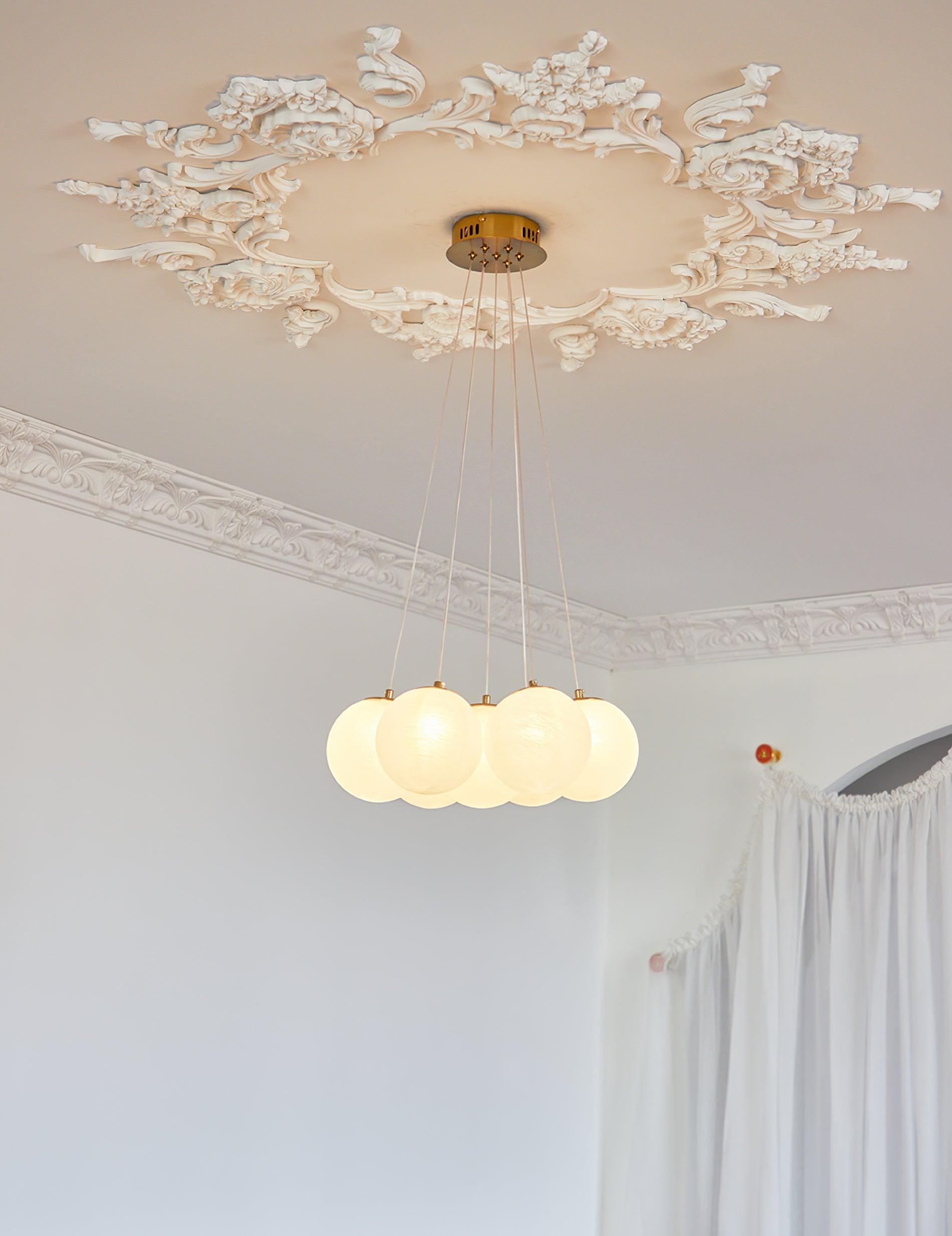 Lustra Chandelier Glass Cluster Frosted Glass - Letslighting