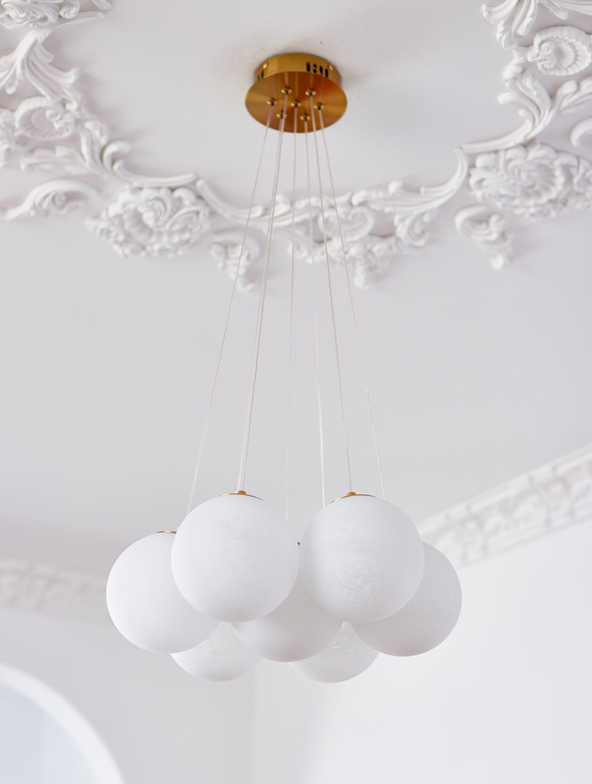 Lustra Chandelier Glass Cluster Frosted Glass - Letslighting