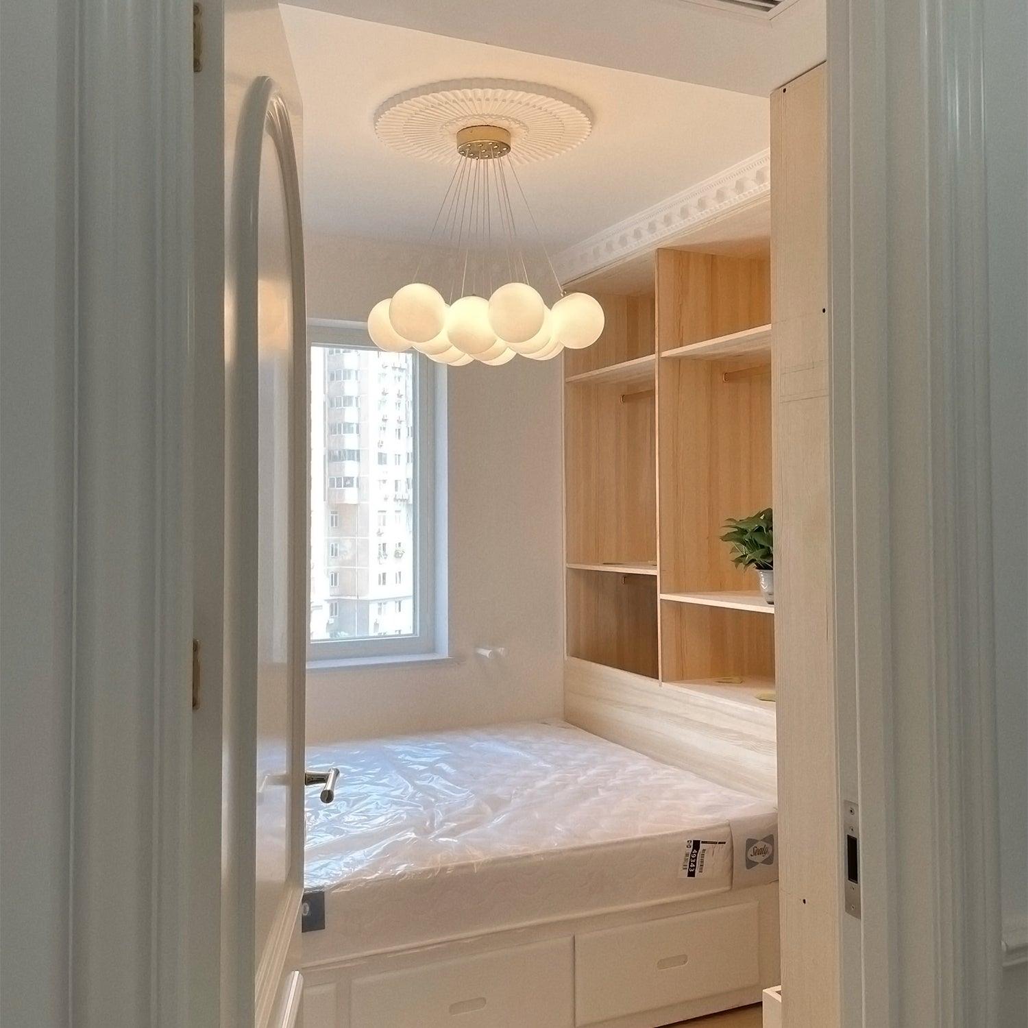 Lustra Chandelier Glass Cluster Frosted Glass - Letslighting