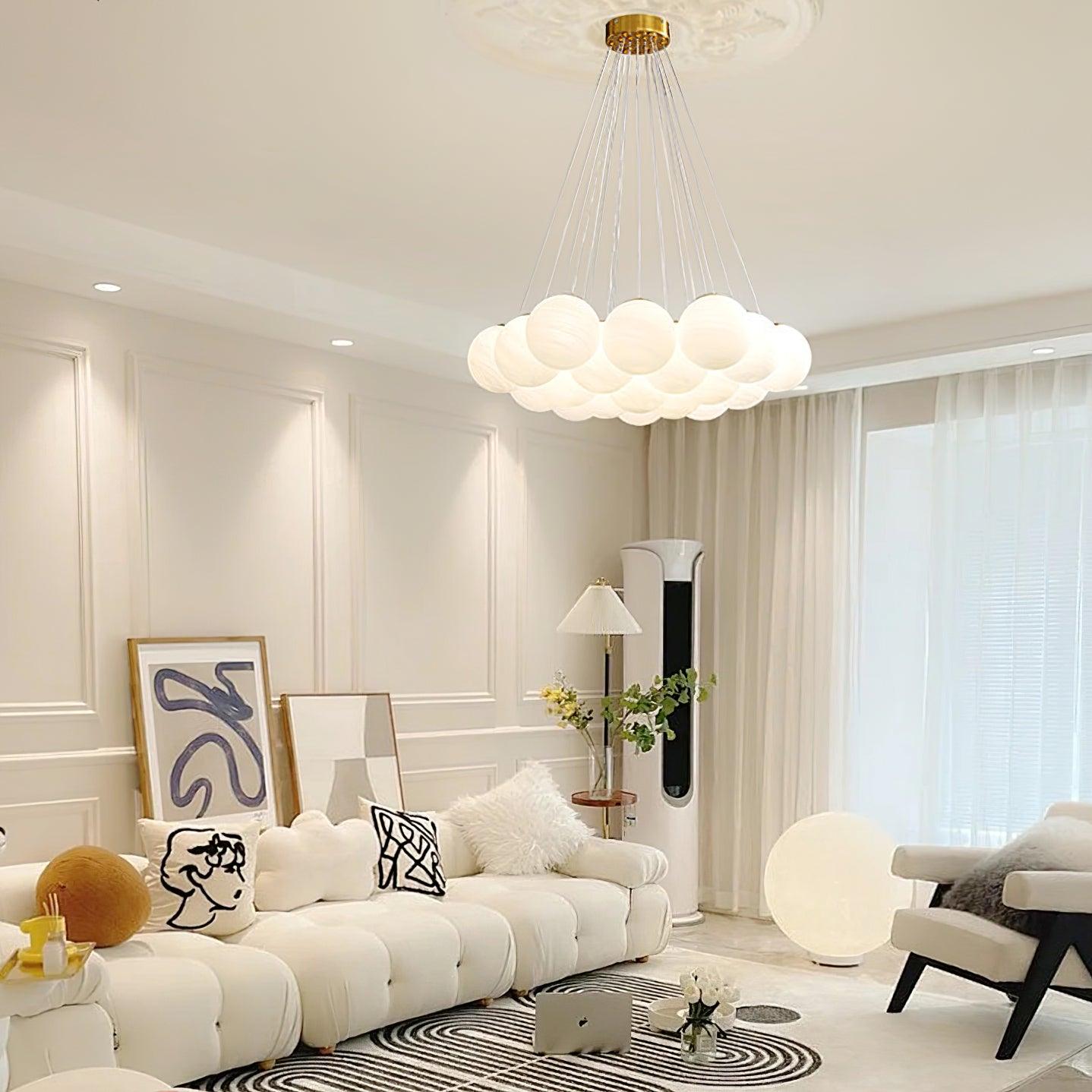 Lustra Chandelier Glass Cluster Frosted Glass - Letslighting