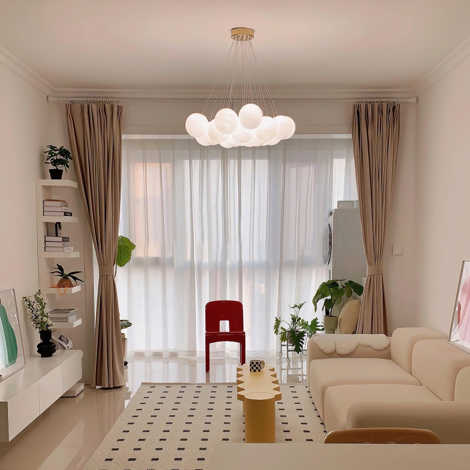 Lustra Chandelier Glass Cluster Frosted Glass - Letslighting