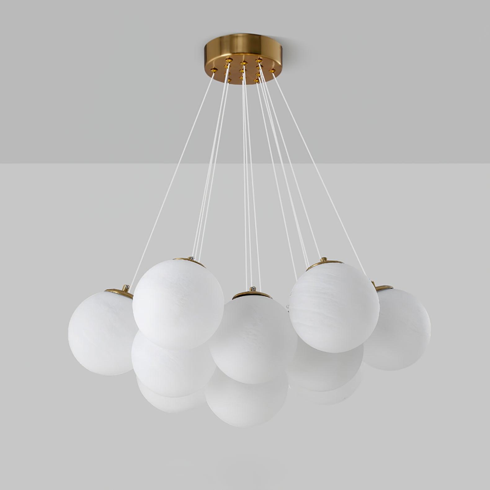 Lustra Chandelier Glass Cluster Frosted Glass - Letslighting