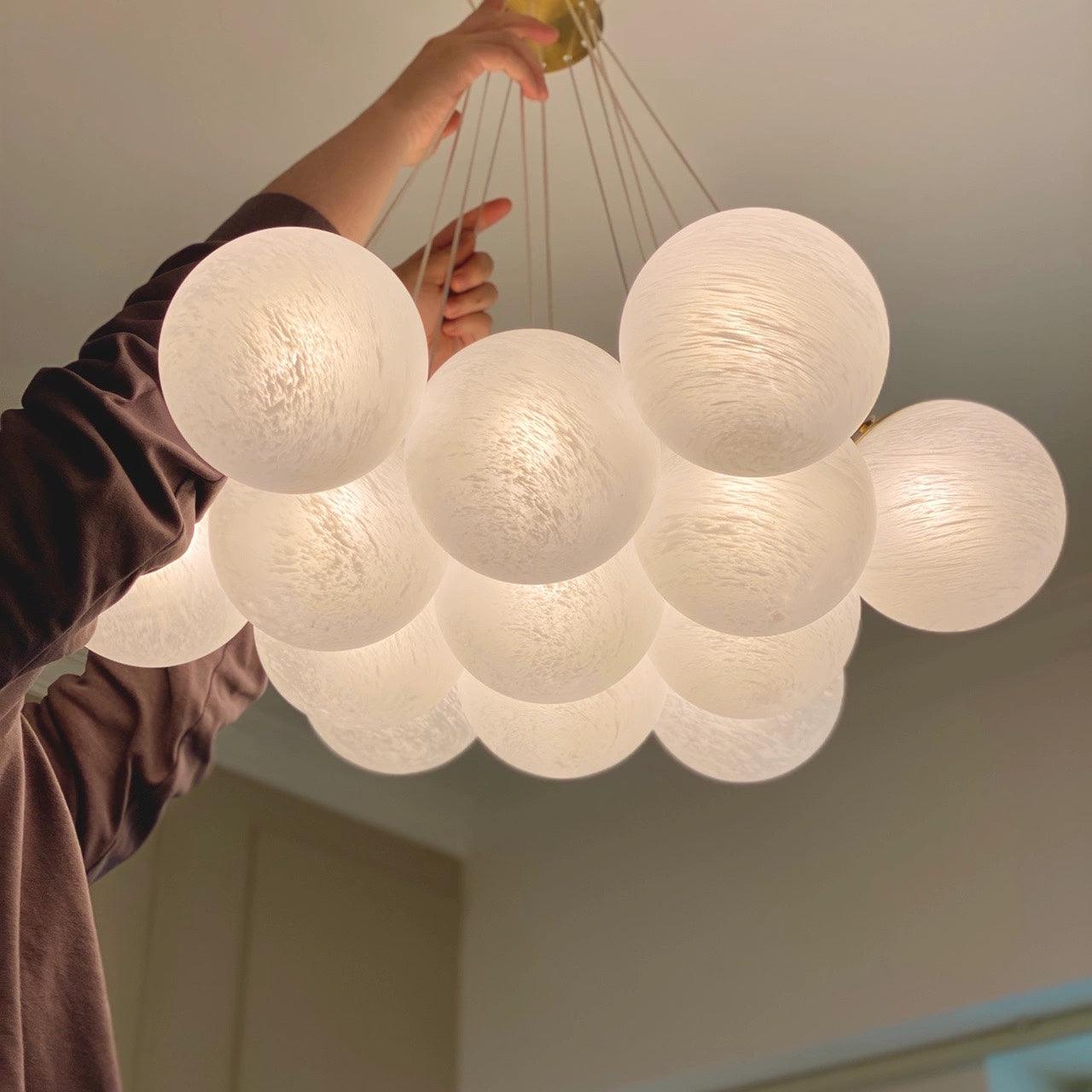 Lustra Chandelier Glass Cluster Frosted Glass - Letslighting