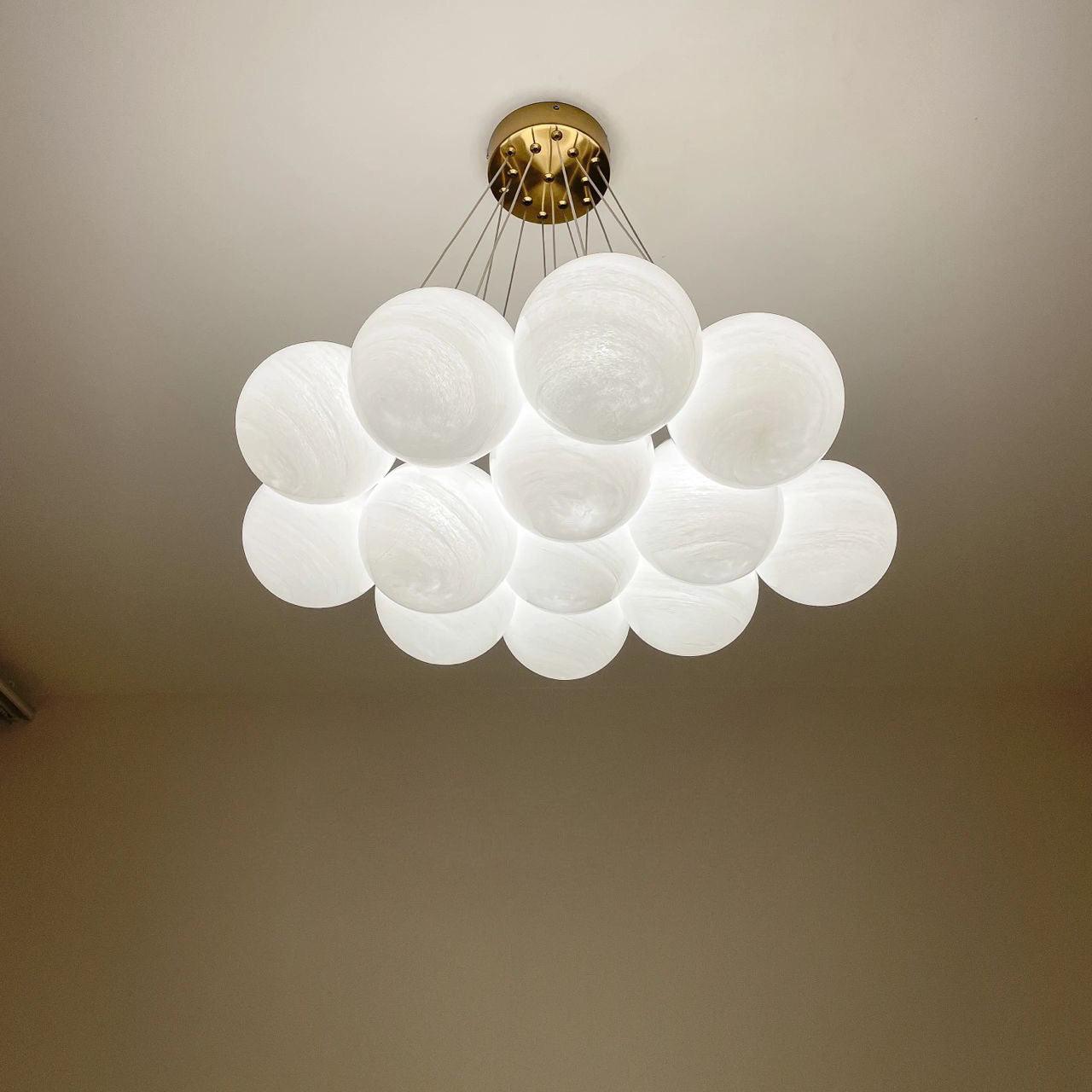 Lustra Chandelier Glass Cluster Frosted Glass - Letslighting