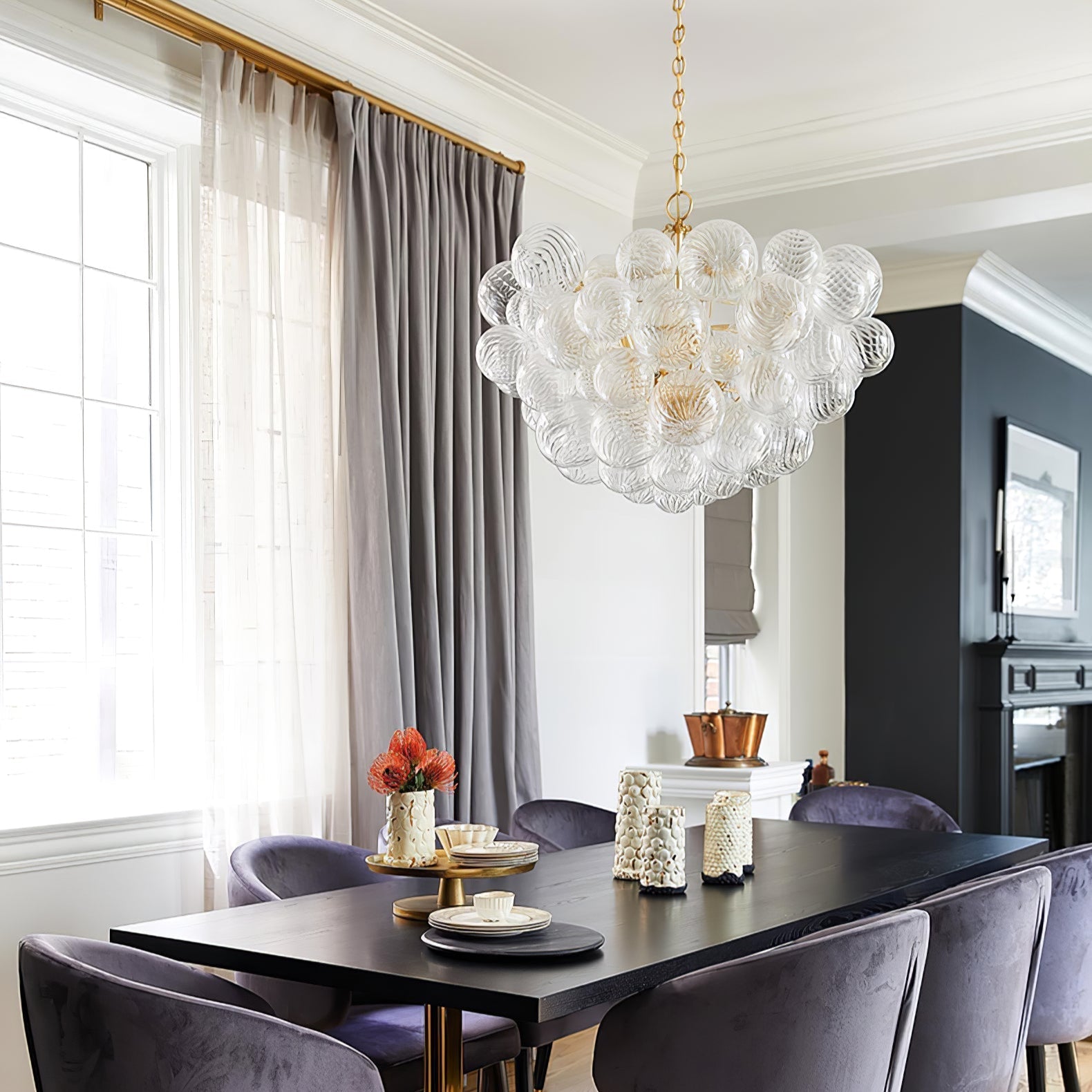 Aurora Chandelier Glass Ball Bubble Modern - Letslighting