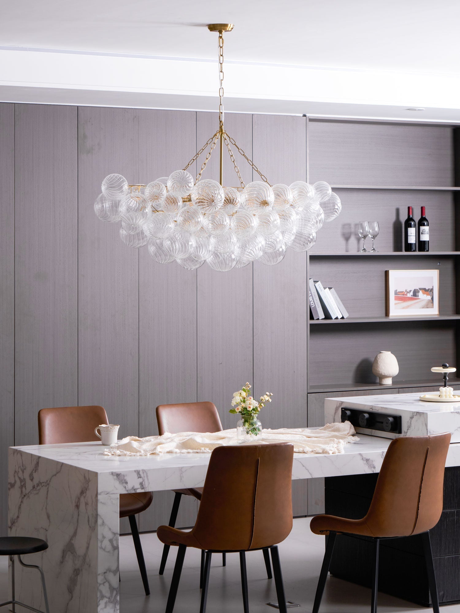 Aurora Chandelier Glass Ball Bubble Modern - Letslighting