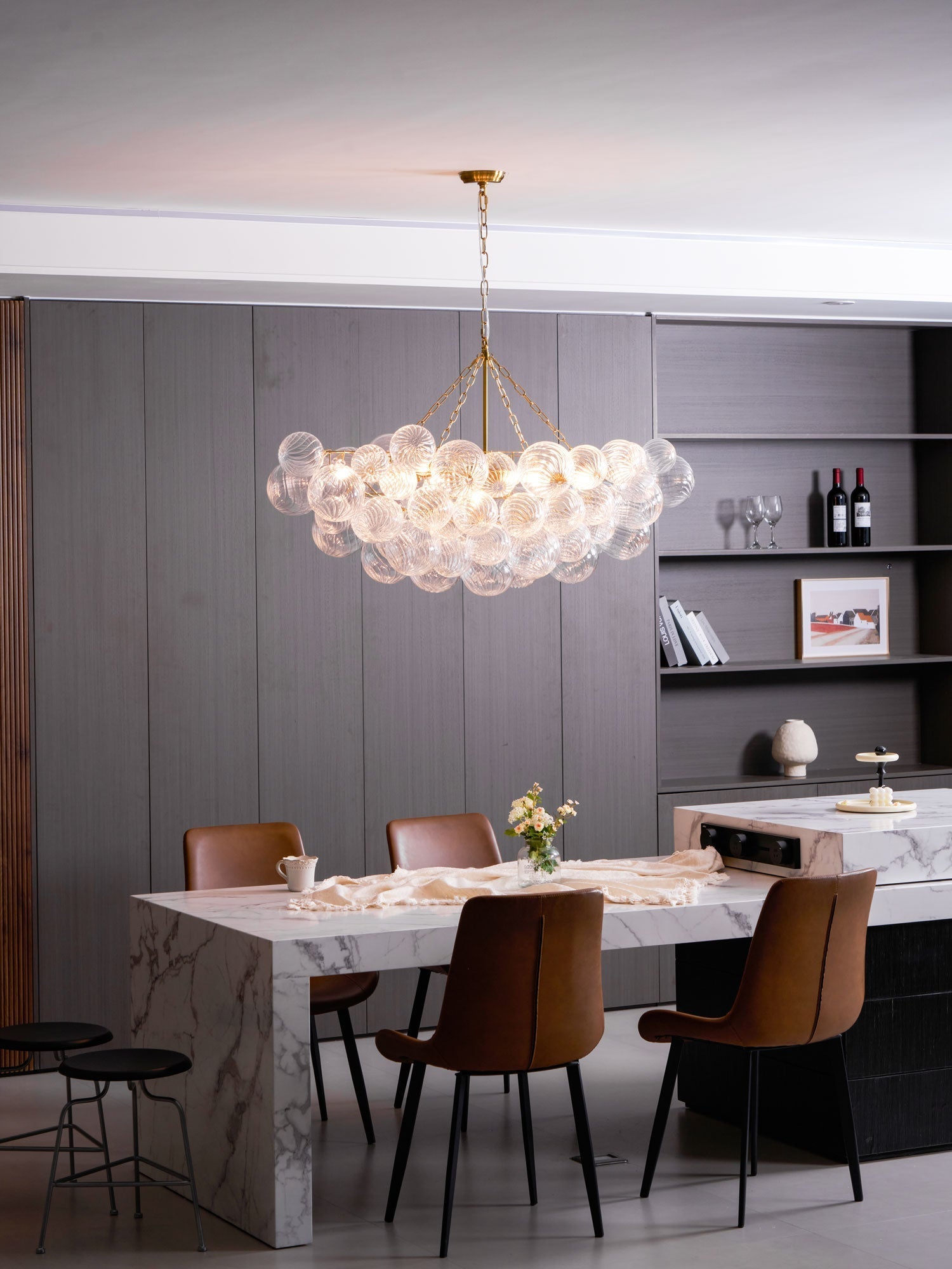Aurora Chandelier Glass Ball Bubble Modern - Letslighting