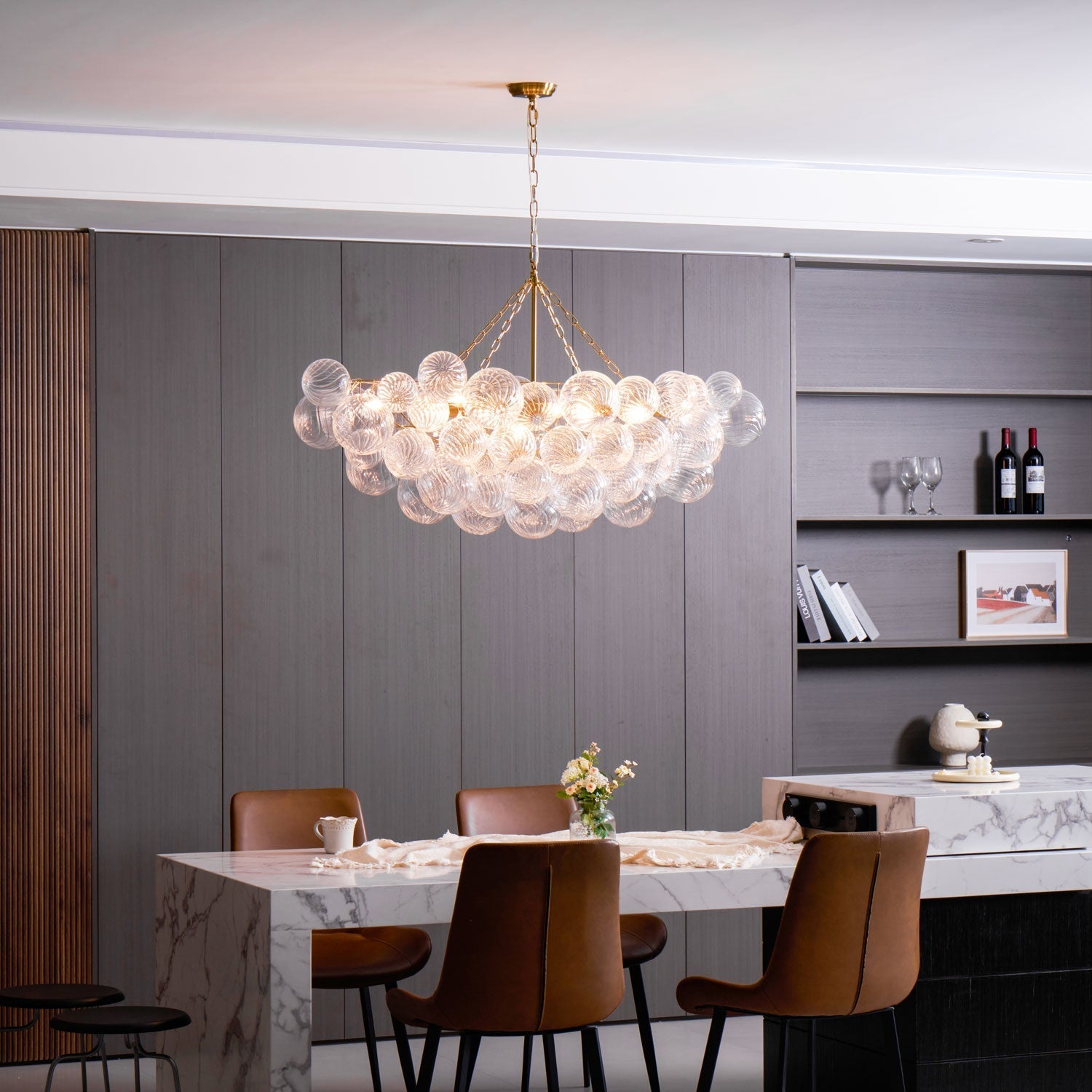 Aurora Chandelier Glass Ball Bubble Modern - Letslighting