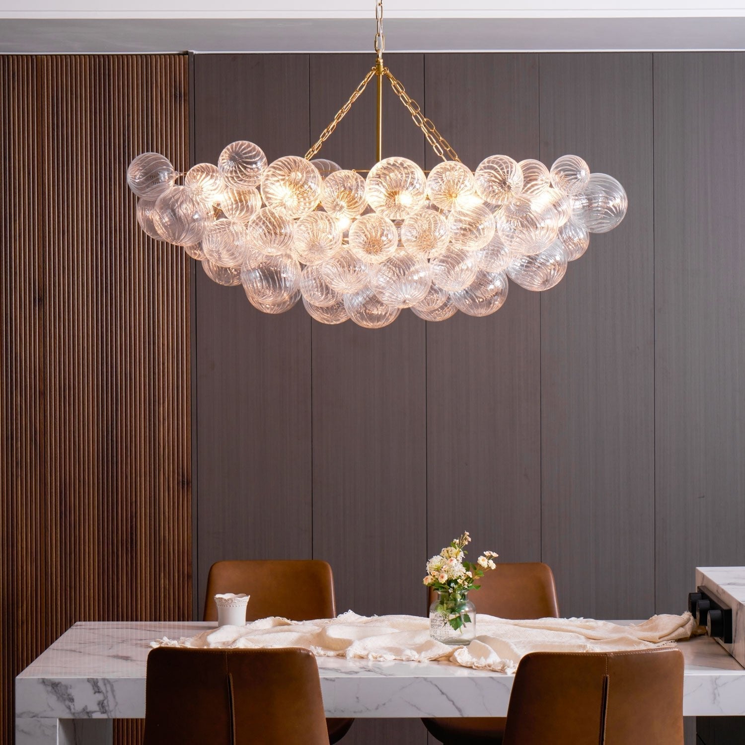 Aurora Chandelier Glass Ball Bubble Modern - Letslighting